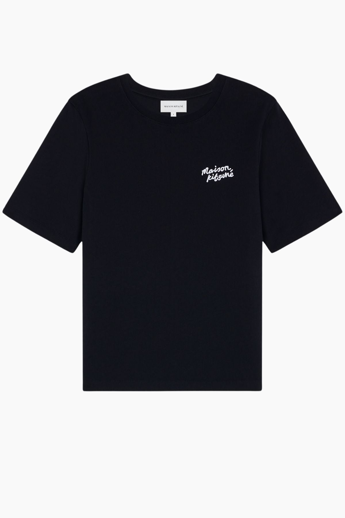 Maison Kitsune Handwriting T Shirt Black White