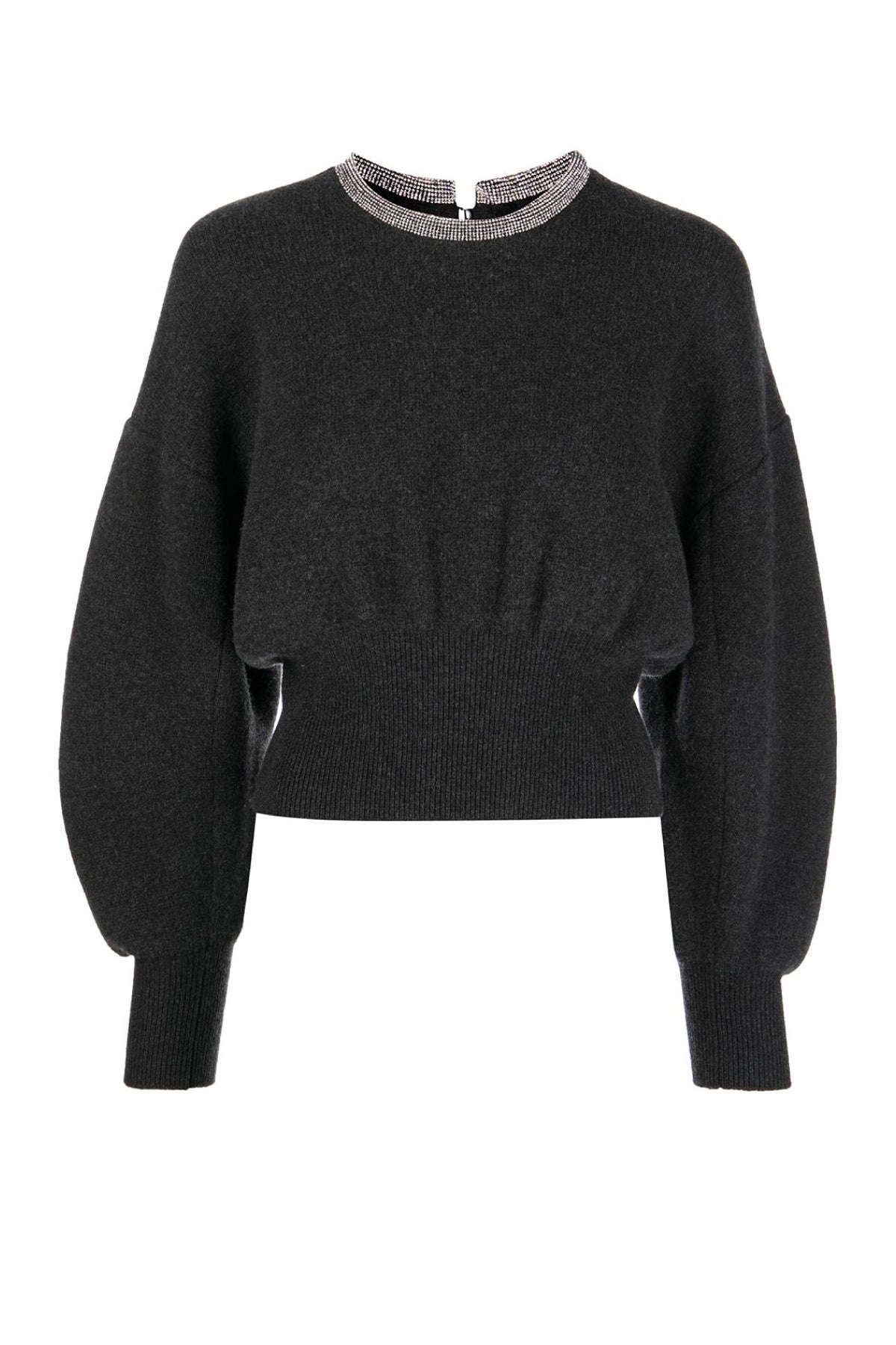 Alexander Wang Crystal Trim Jumper Charcoal Grace Melbourne