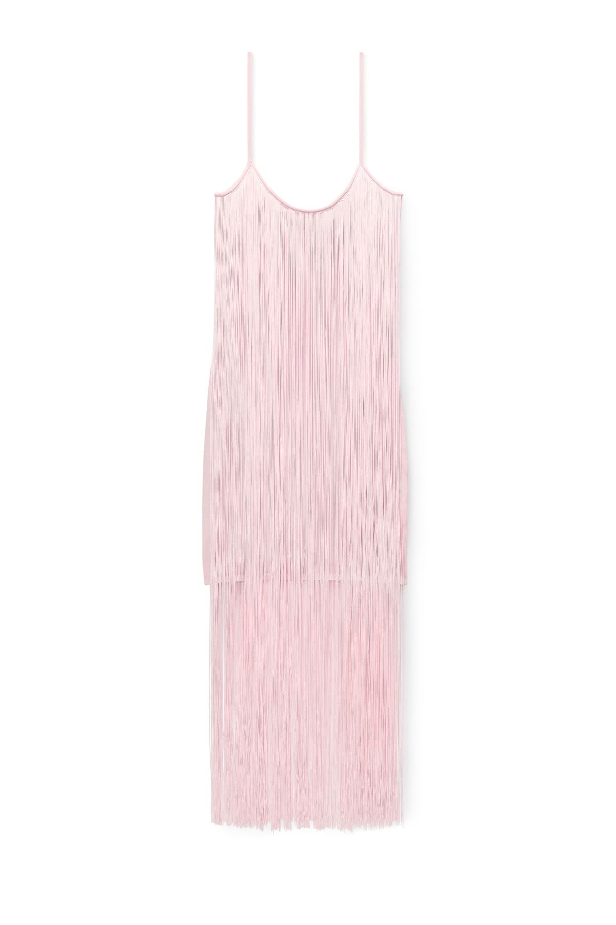 Zara pink best sale fringe dress