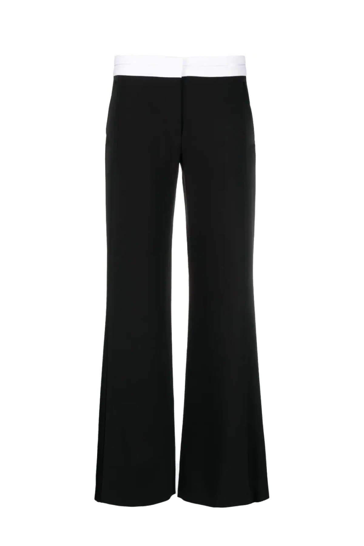 Tall Black Low Rise Textured Straight Leg Trousers