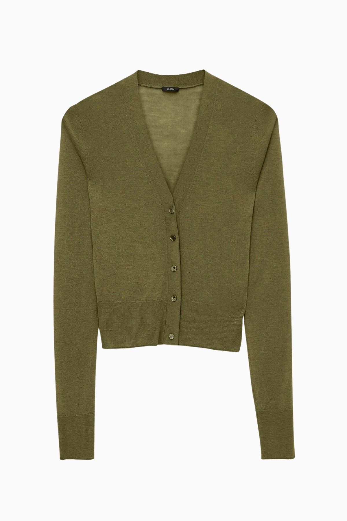 Joseph Cashair V Neck Cardigan Dark Olive