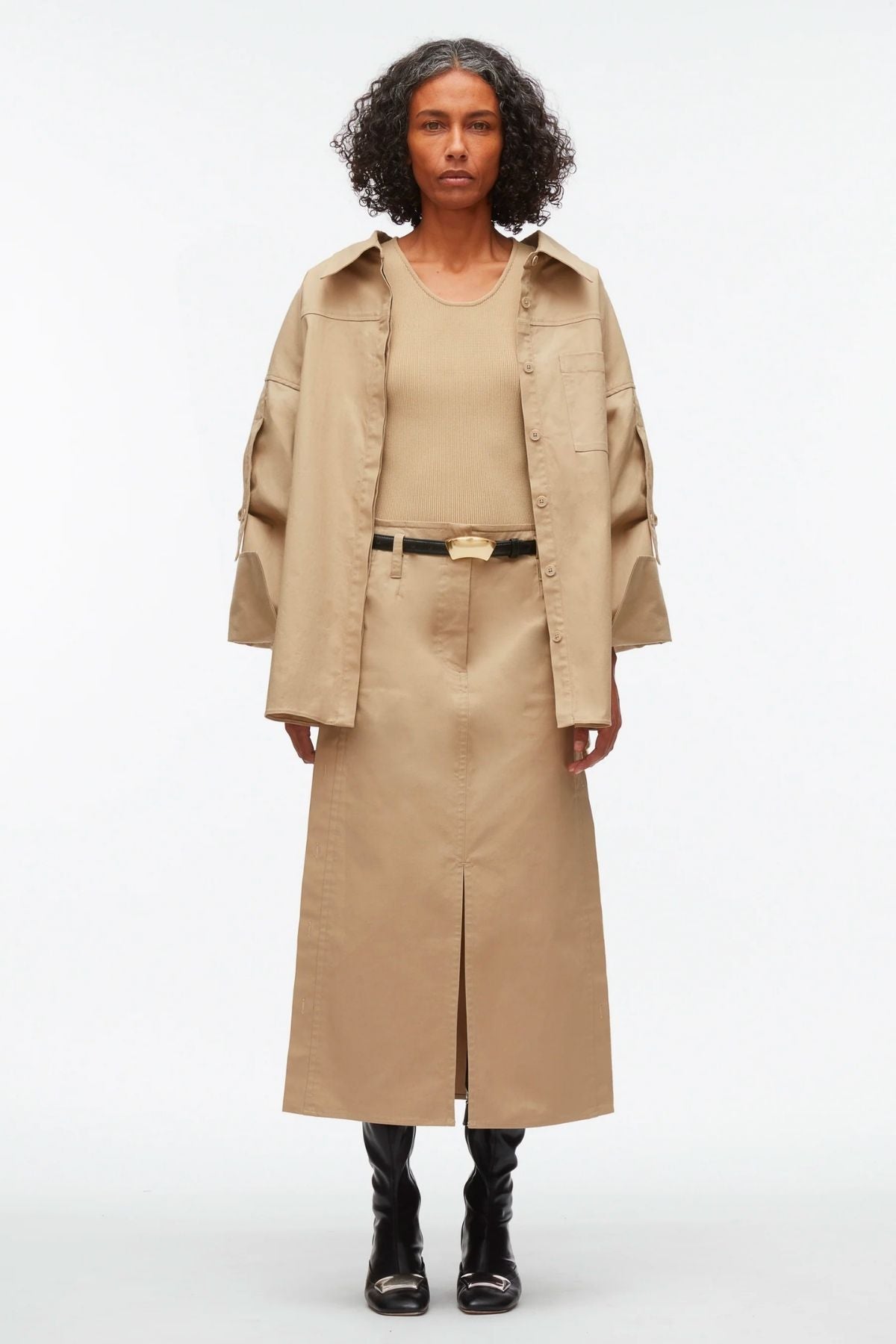 3.1 popular philip Lim cream duster sz:Xs