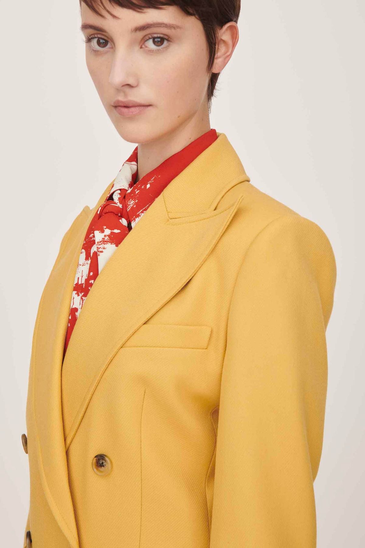 Bella Freud Bianca Cavalry Twill Blazer Butter