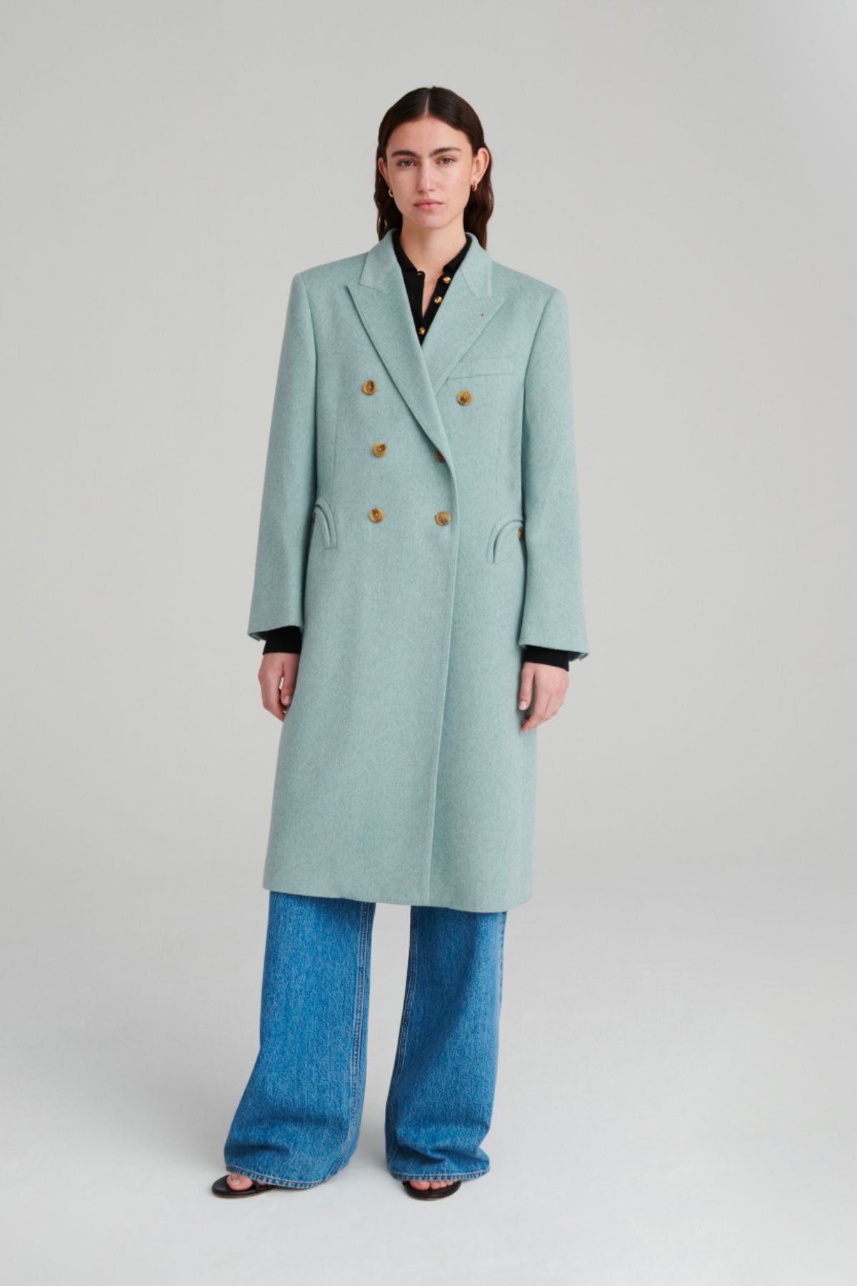 Aqua sale trench coat