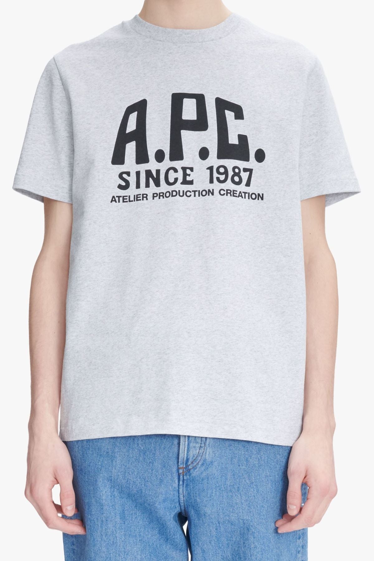 A.P.C. T-Shirt Print Label - Heather Grey