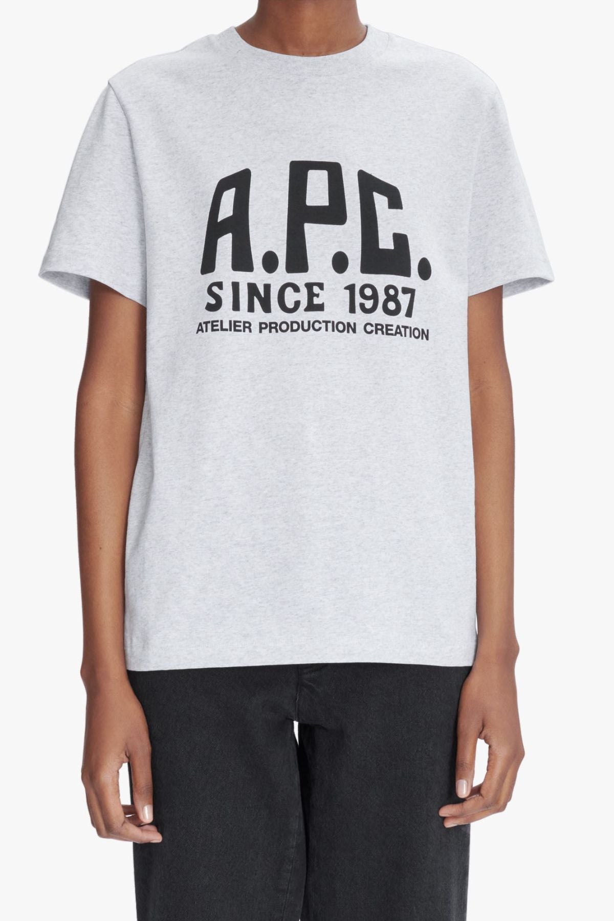 A.P.C. T-Shirt Print Label - Heather Grey