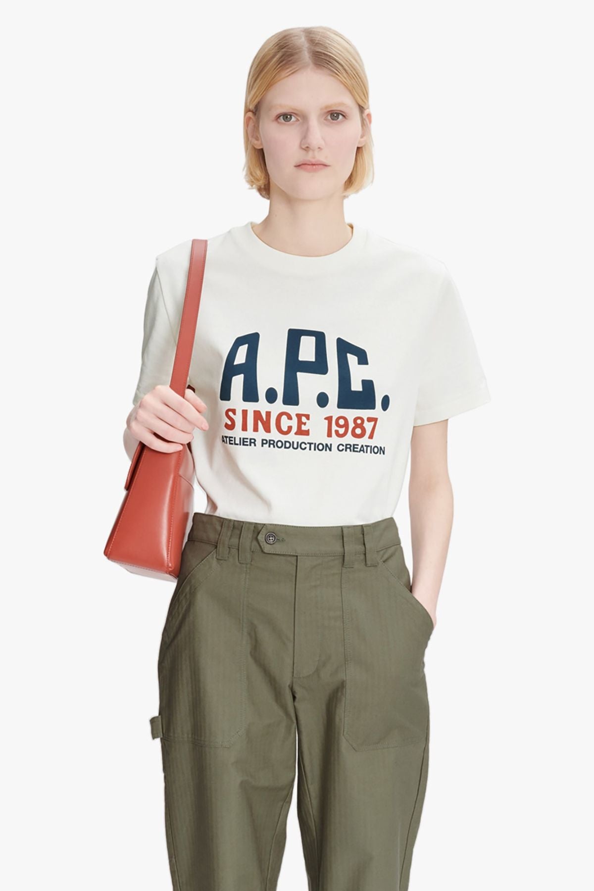 A.P.C. T-Shirt Label Print - White