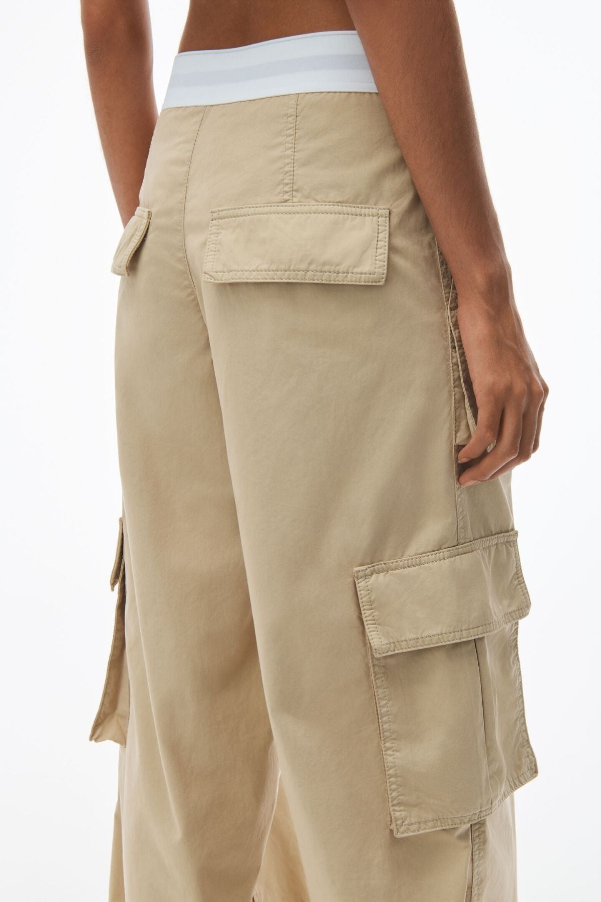 Alexander Wang Mid Rise Cargo Rave Pant - Feather