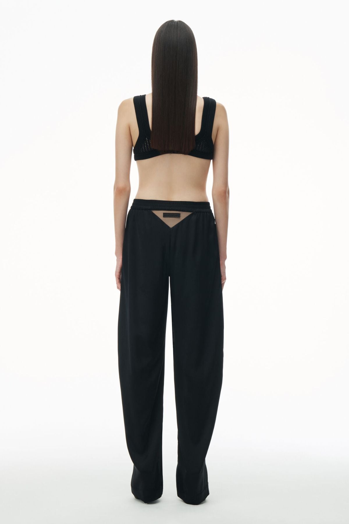 Alexander Wang Silk Boxer Pant - Black