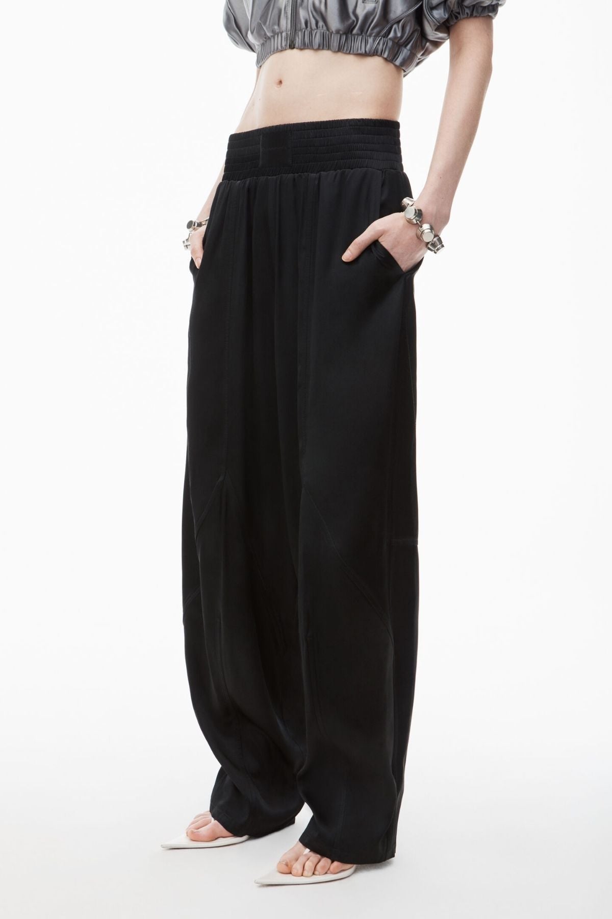 Alexander Wang Wide Leg Balloon Pant - Black