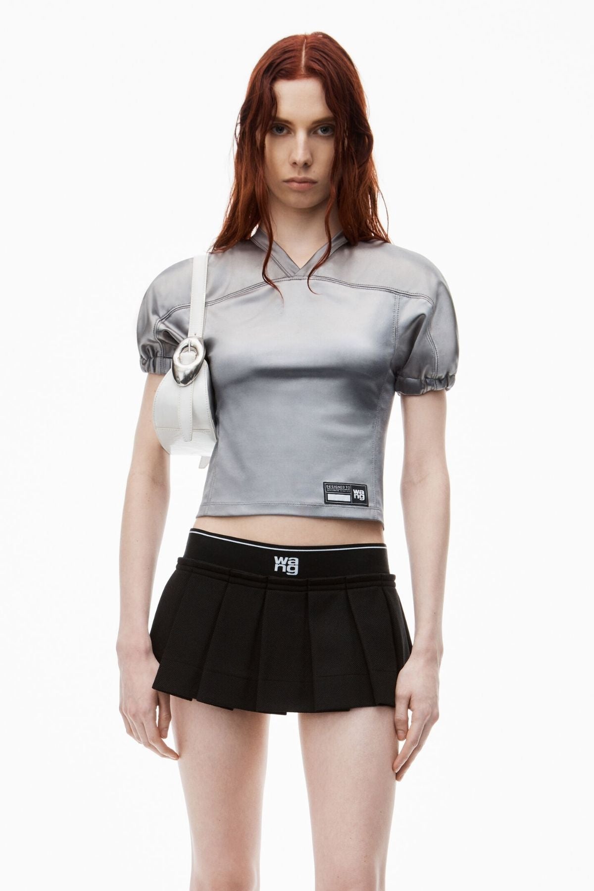 alexanderwang.t Logo Cheerleader Mini Skirt - Black