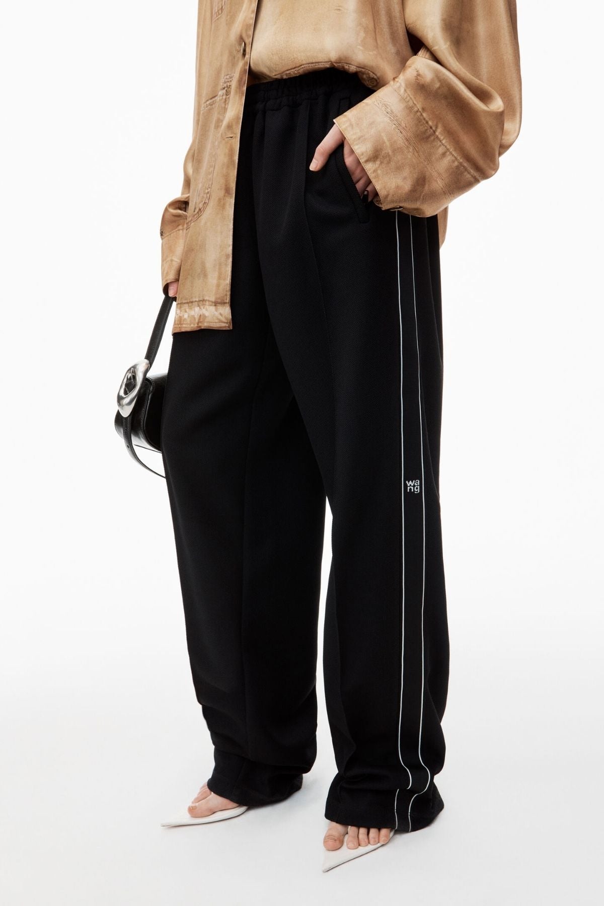 alexanderwang.t Track Pant with Logo Tape Black
