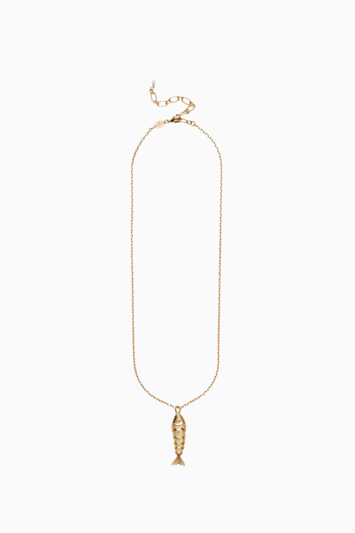 Anni Lu Something Fishy Necklace - Gold/ Pearl