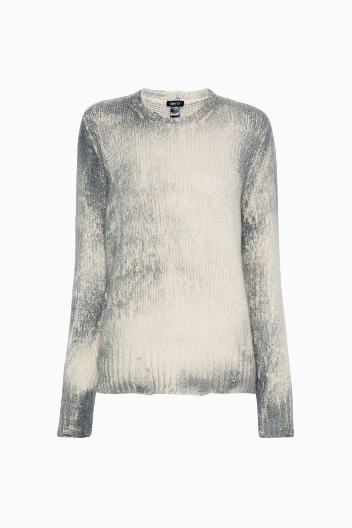 Avant Toi Distressed Knit Jumper - Ghiaccio