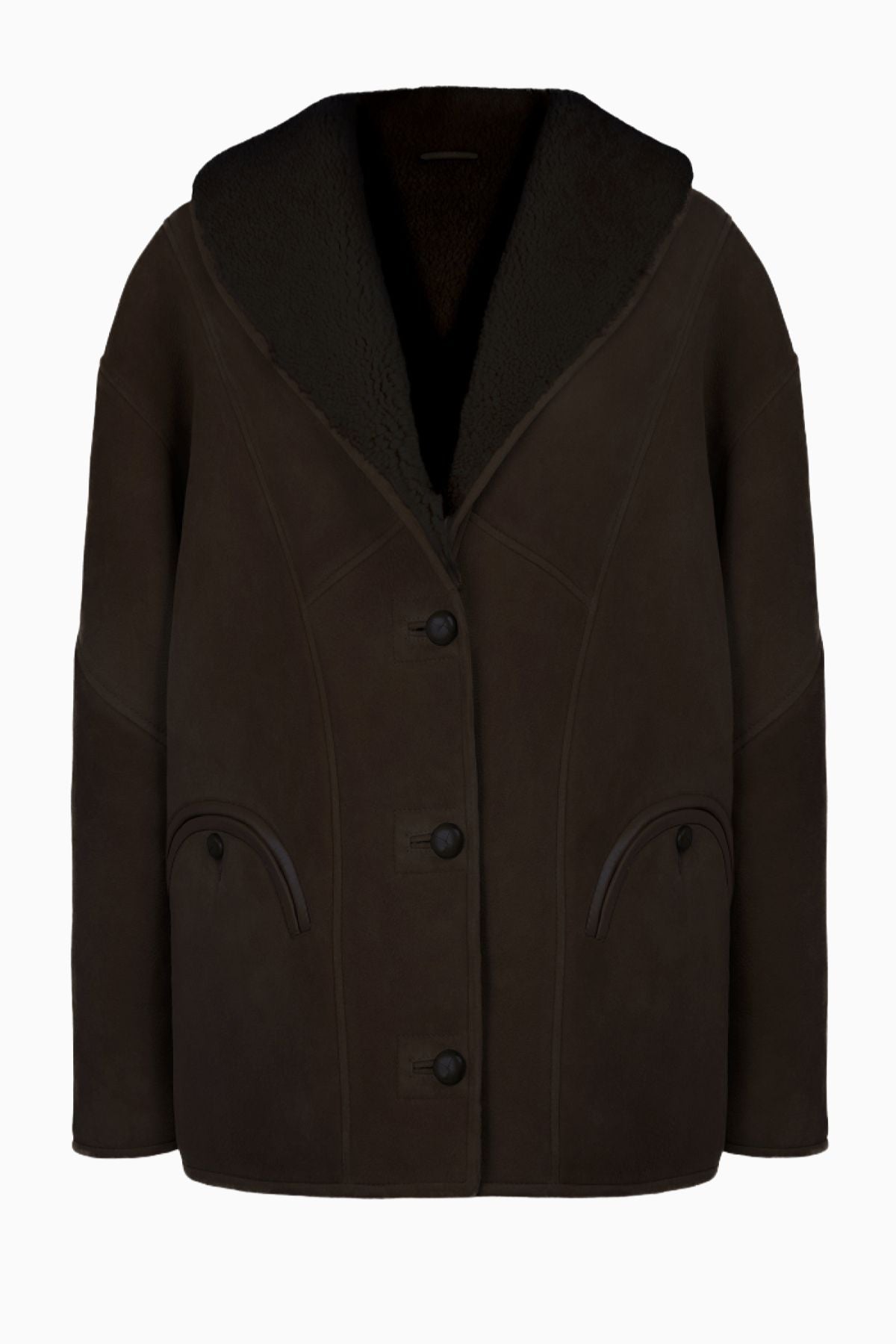 Blazé Milano Tatoosh Shearling Coat - Dark Chocolate