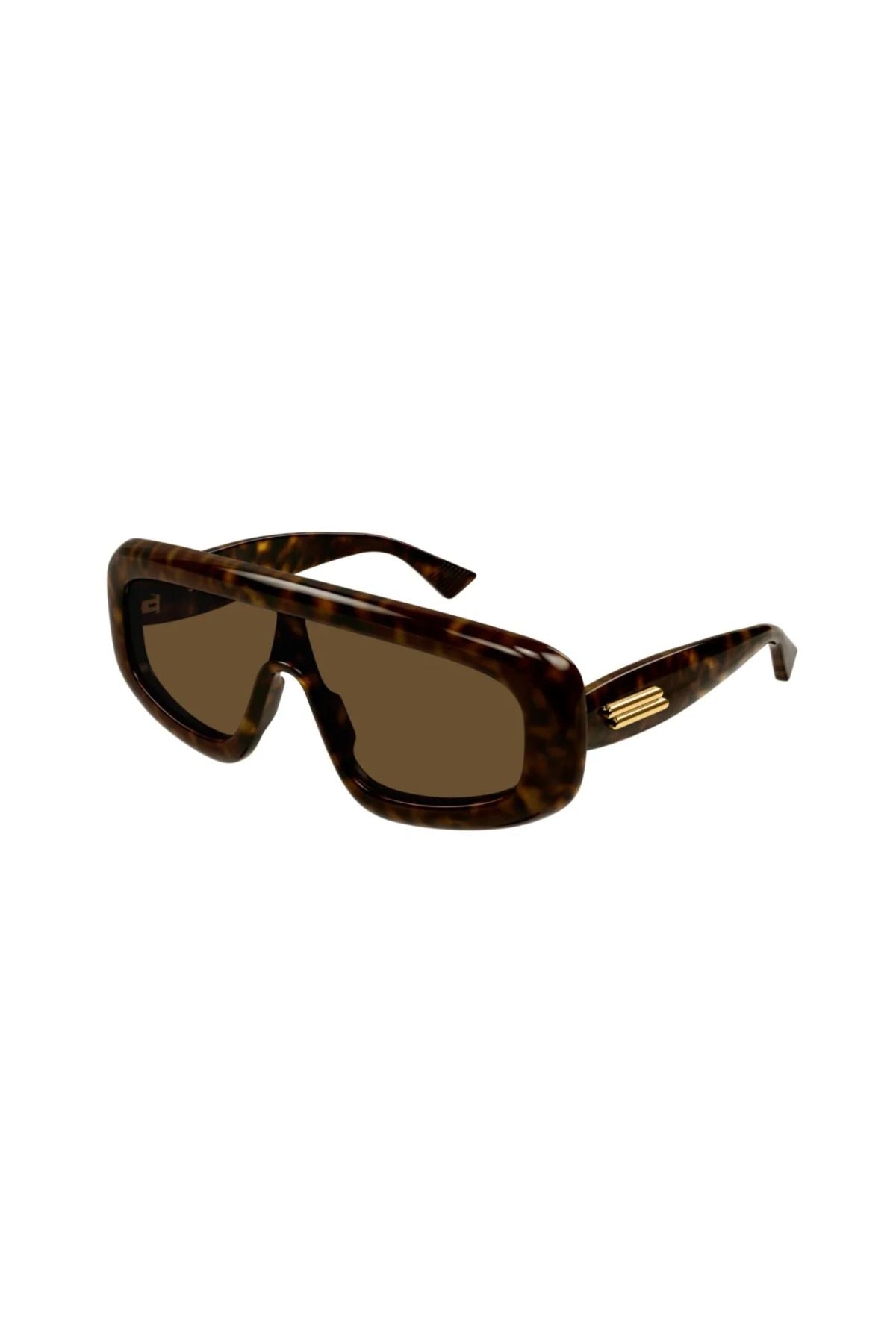 Bottega Veneta Sharp Square Framed Sunglasses - Havana