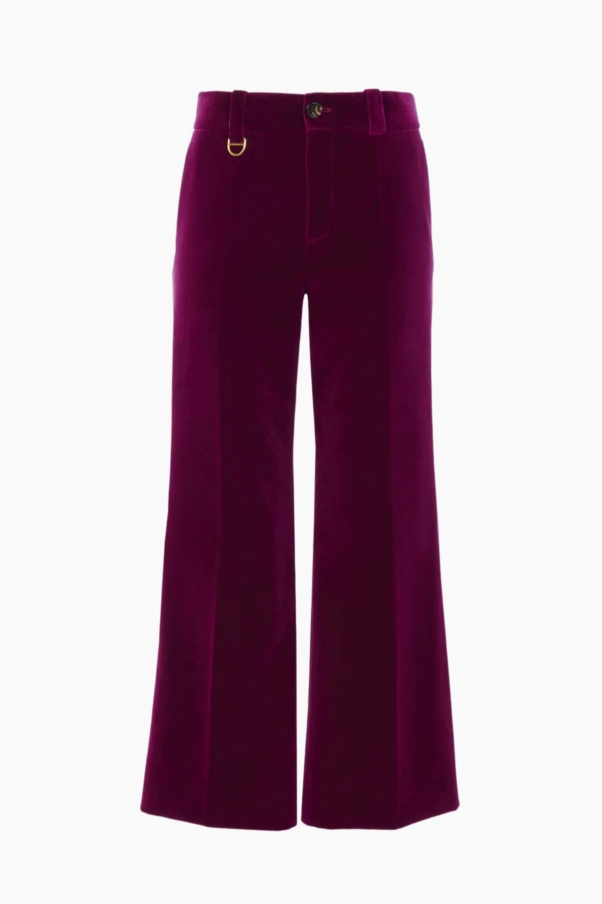 Chloé Cropped Velvet Trouser - Pansy Purple