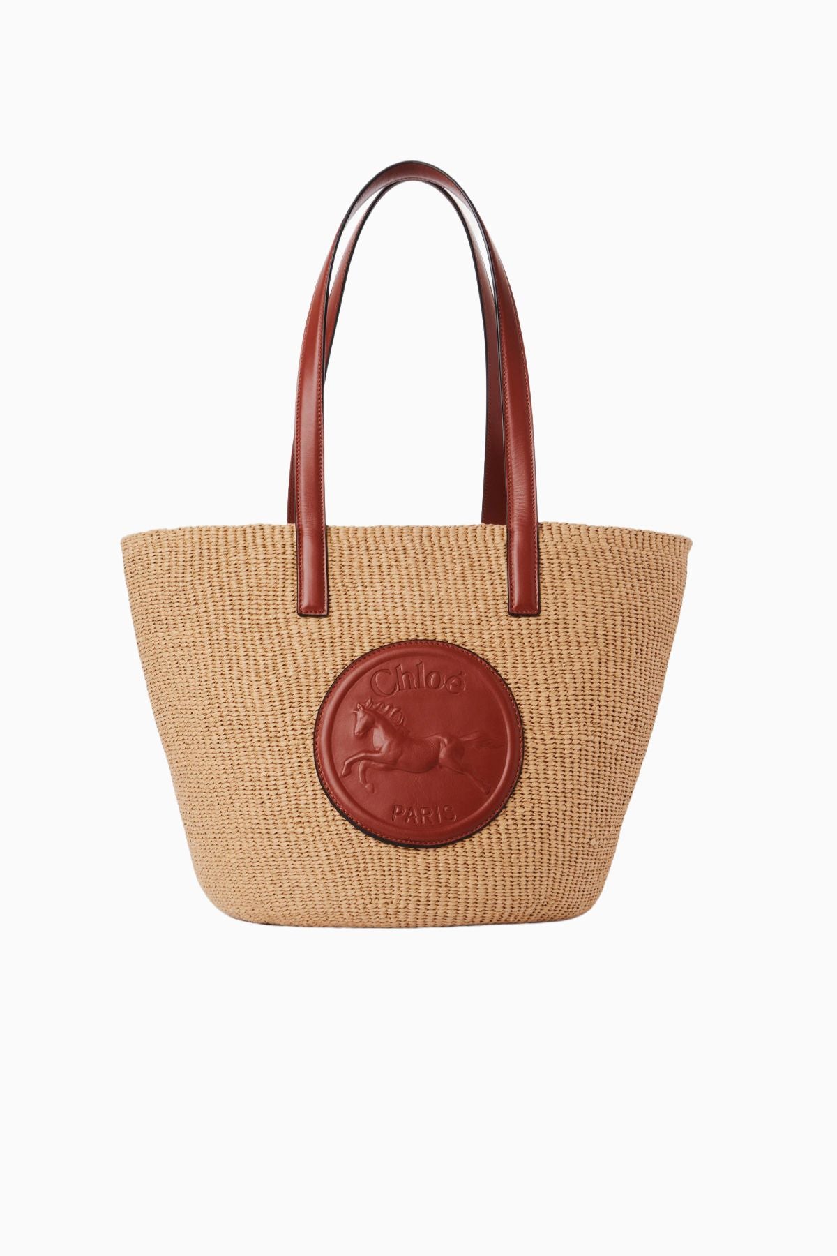 Chloé Horse Medal Basket Bag - Sepia Brown