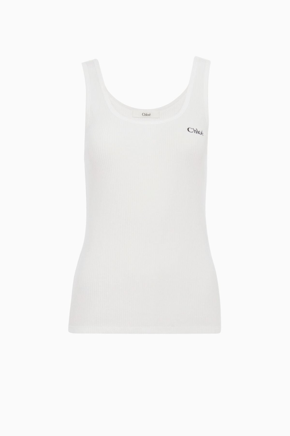 Chloé Rib Tank Top - White