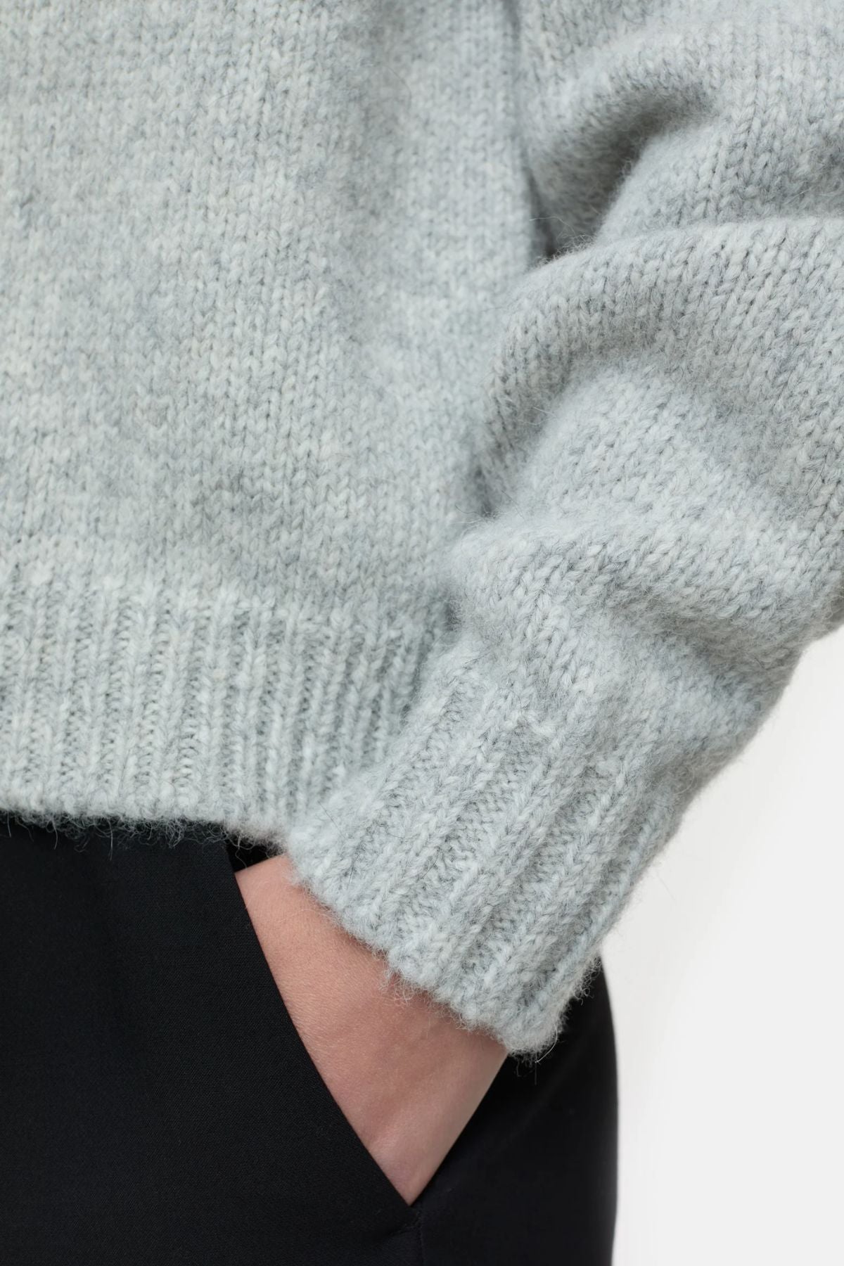 Closed Alpaca Knit Jumper - Light Grey Melange