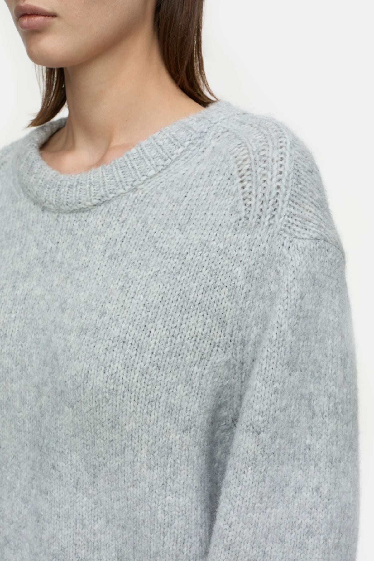 Closed Alpaca Knit Jumper - Light Grey Melange