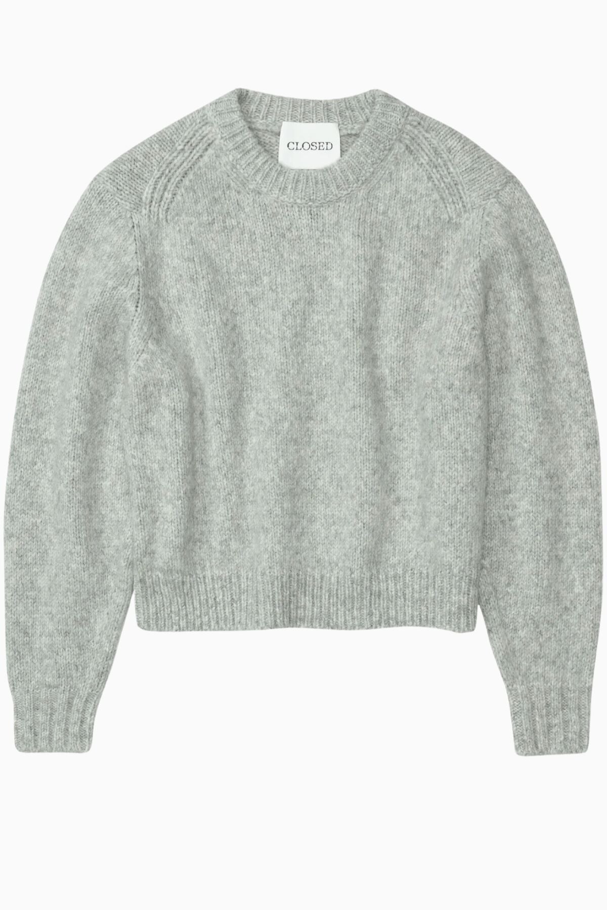 Closed Alpaca Knit Jumper - Light Grey Melange