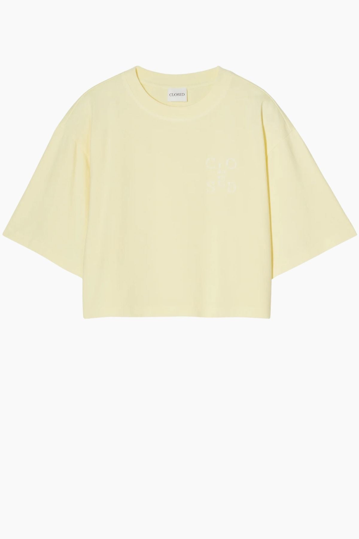 Closed Cropped T-Shirt - Vanilla Beige