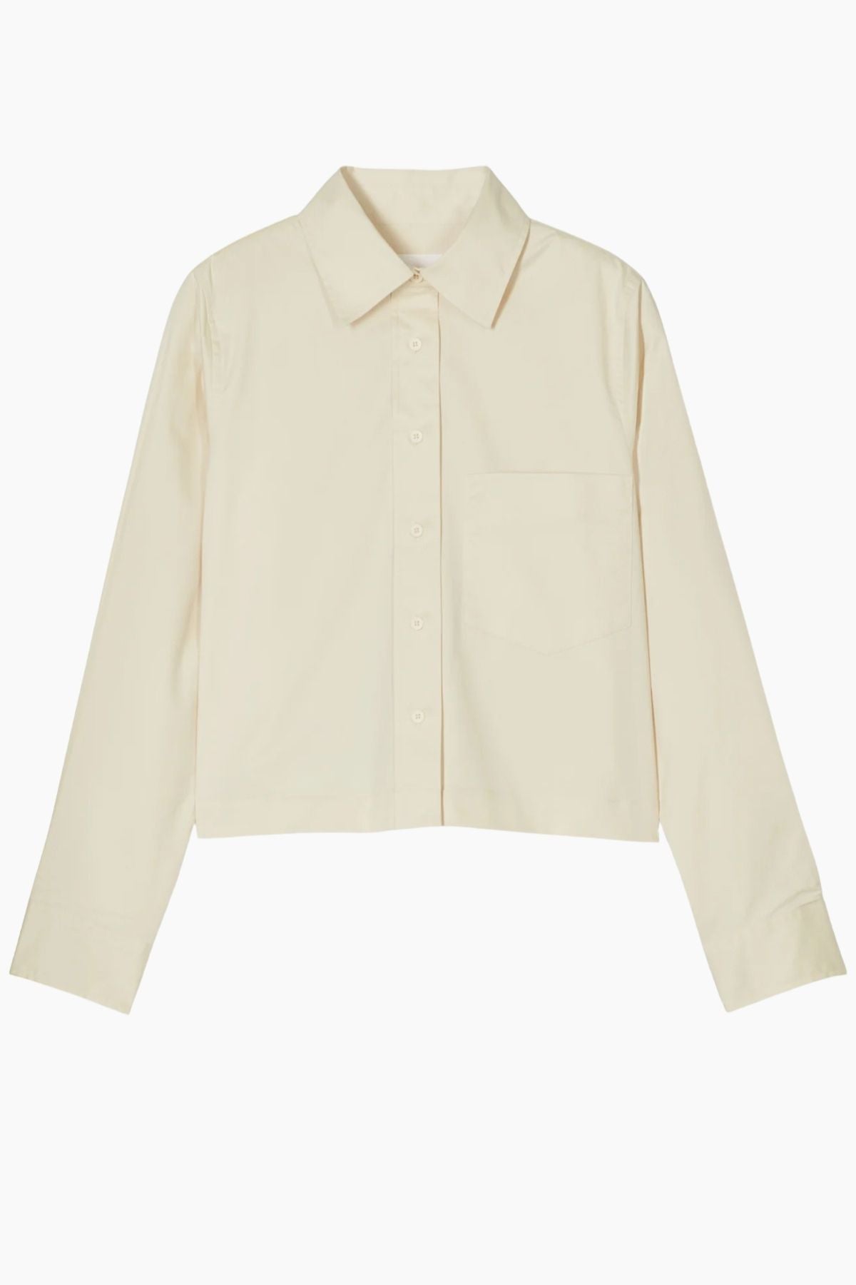 Closed Short Cotton Poplin Shirt - Vanilla Beige