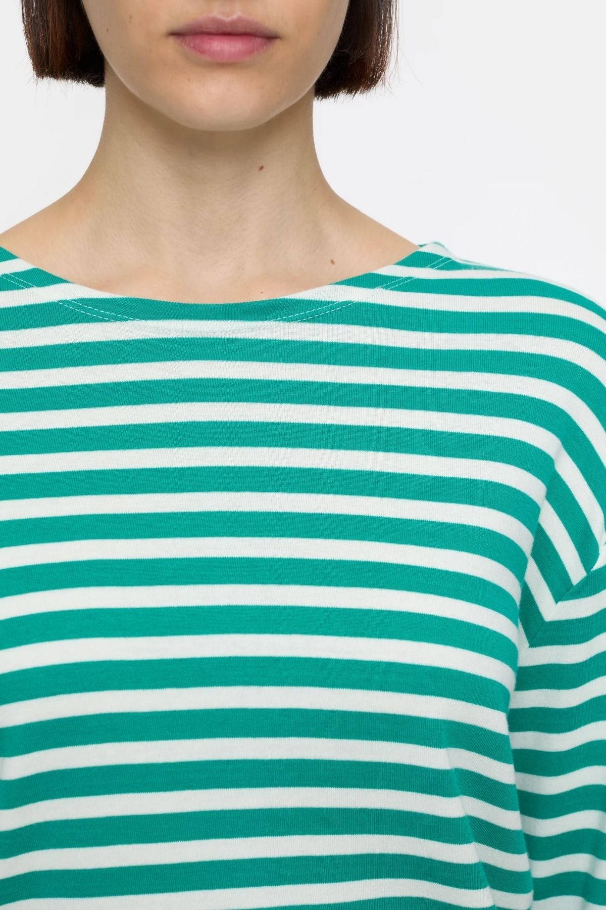 Closed Striped Long Sleeve T-Shirt - Meadow Green