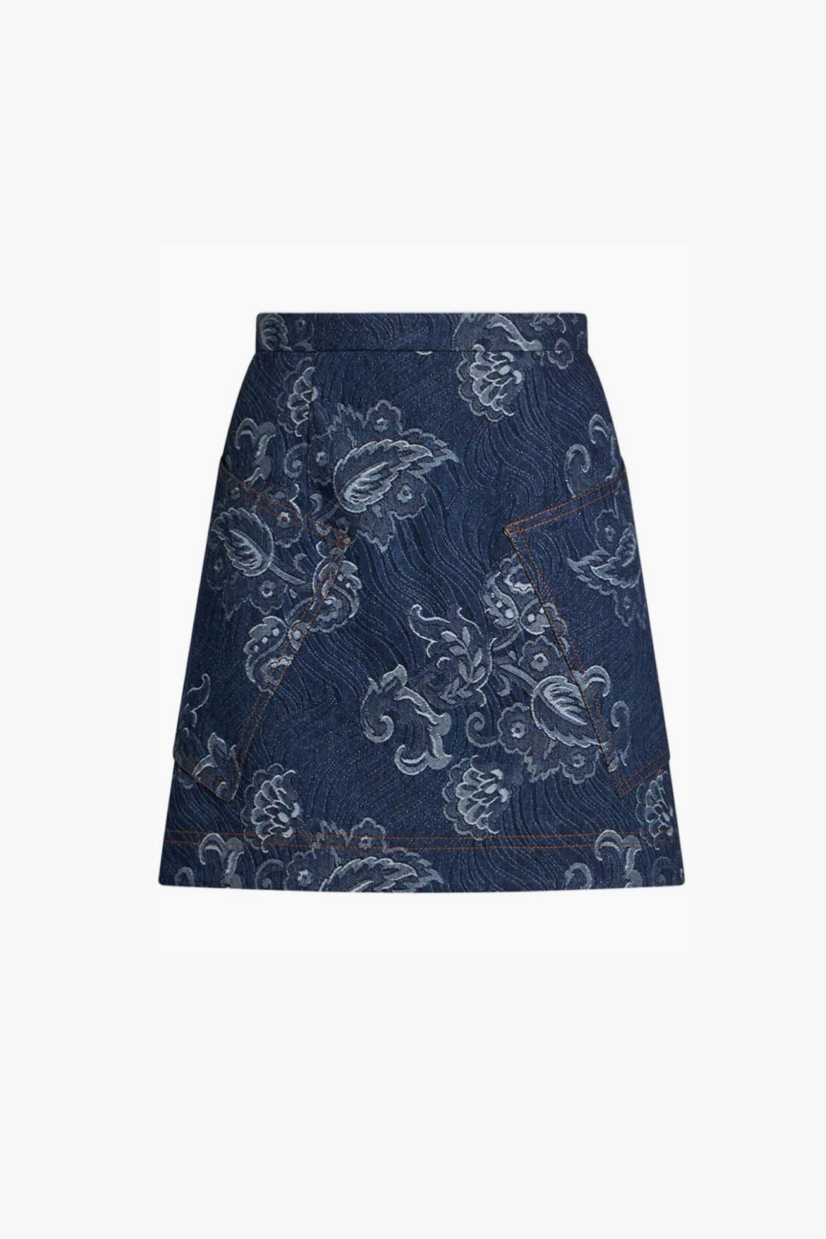 Etro Jacquard Mini Skirt - Dark Blue