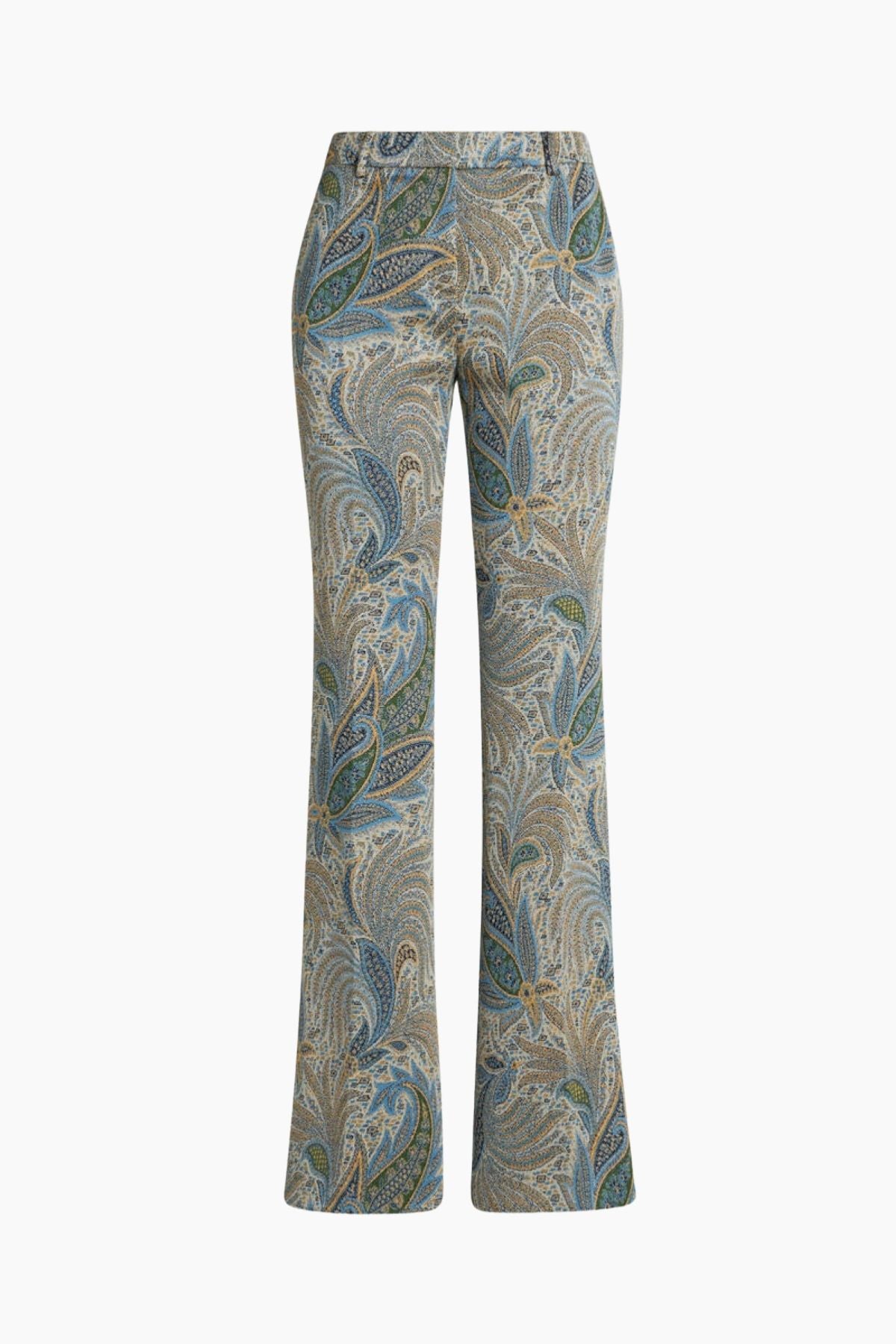 Etro Paisley Jacquard Trousers - Light Blue