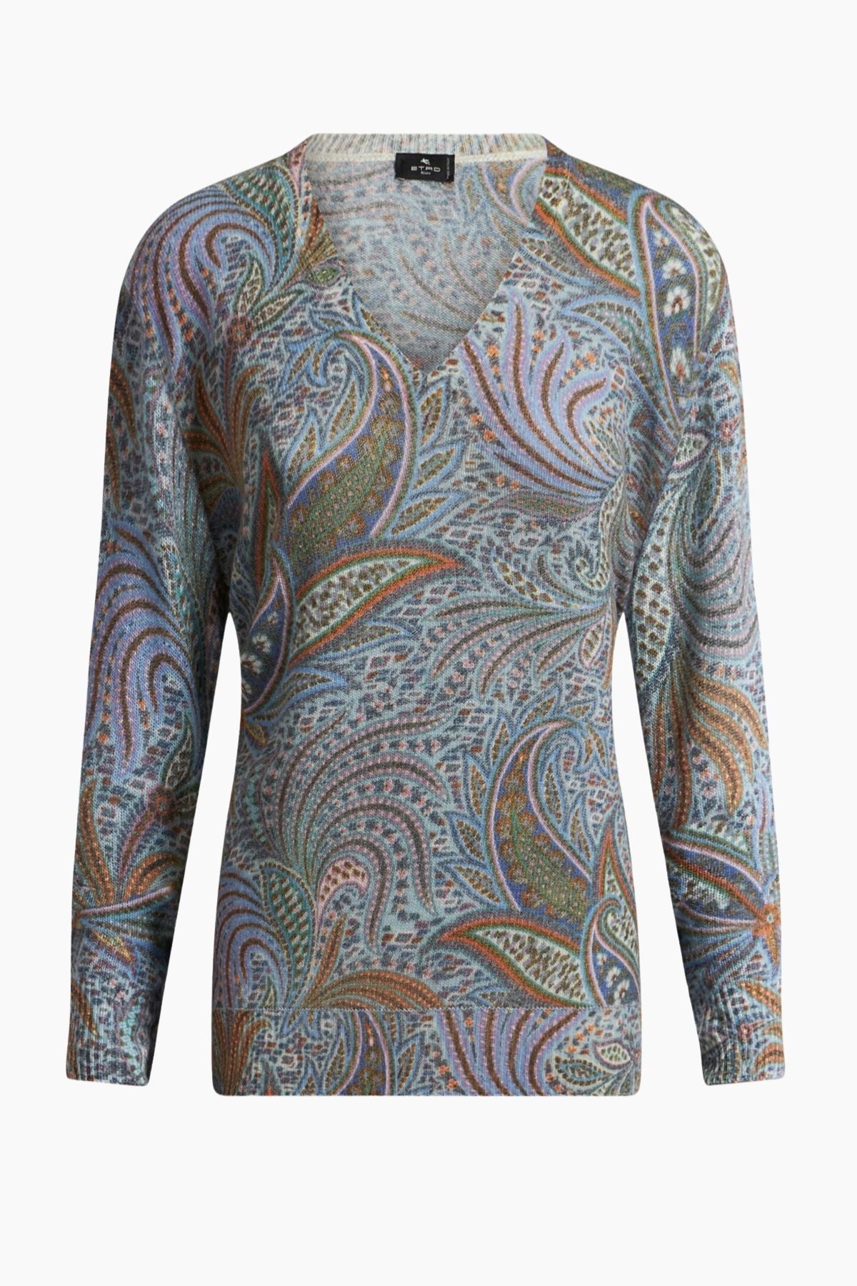 Etro Paisley V Neck Knit Jumper