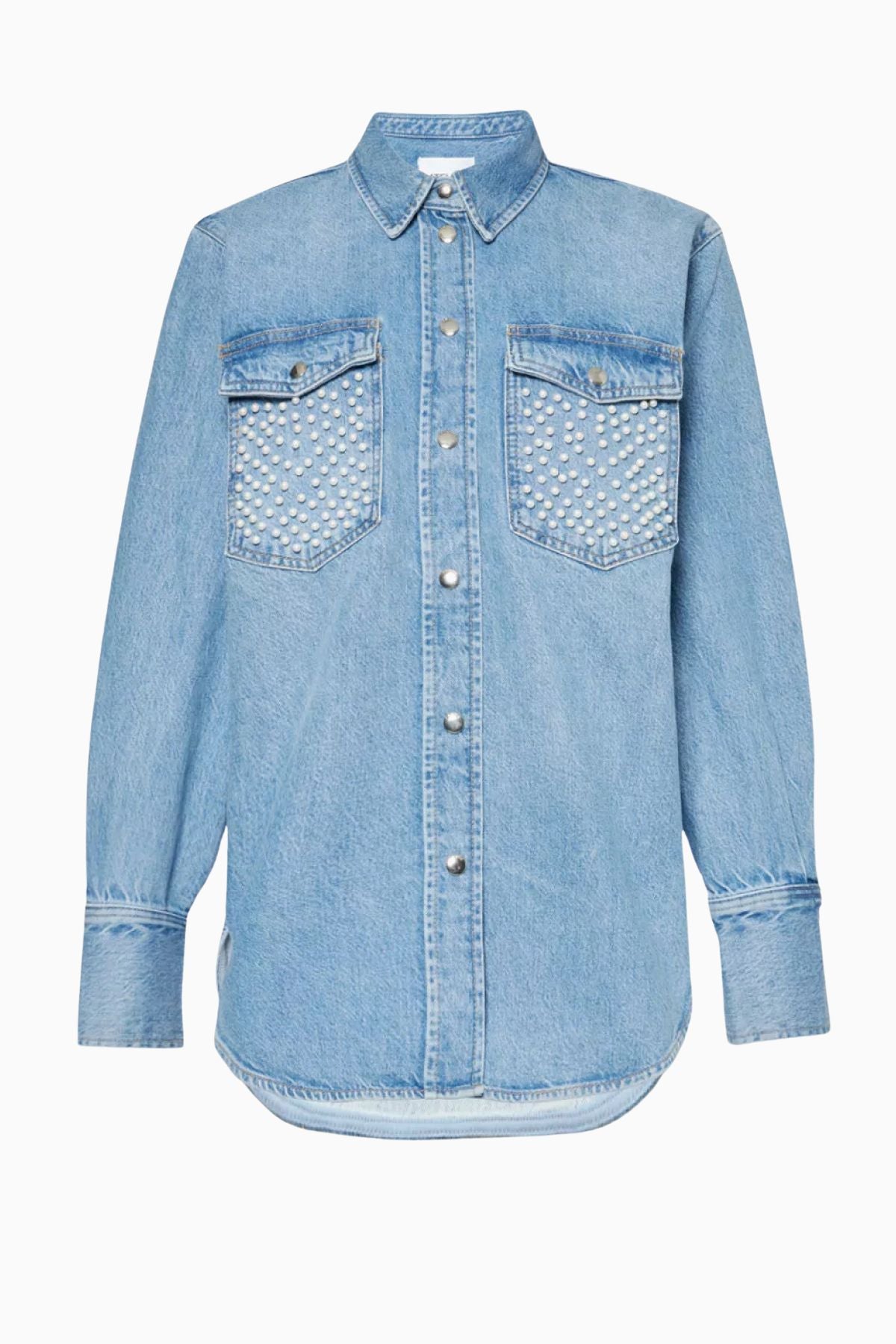 Frame Denim Atelier Oversized Denim Jacket - Daylight Pearl