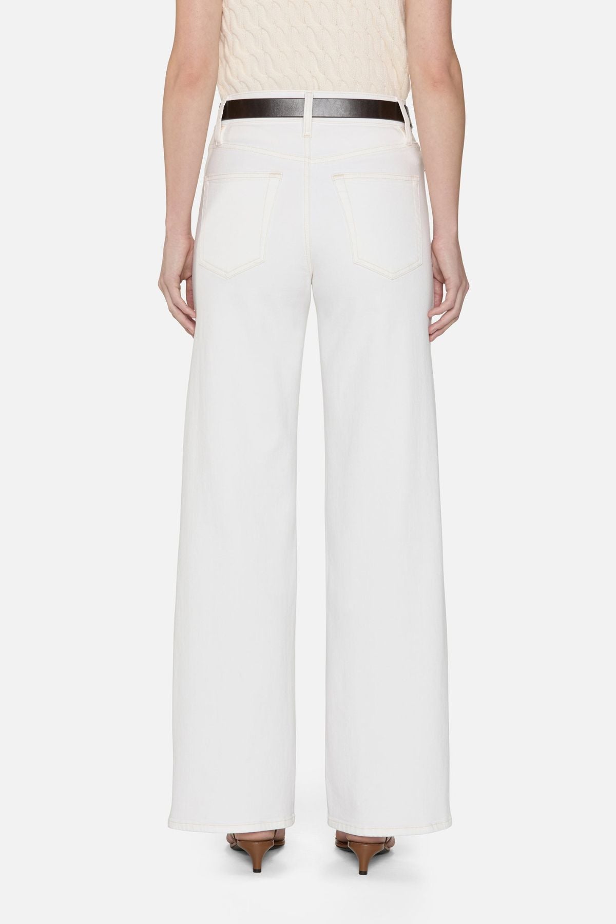 Frame Denim Le Slim Palazzo - White