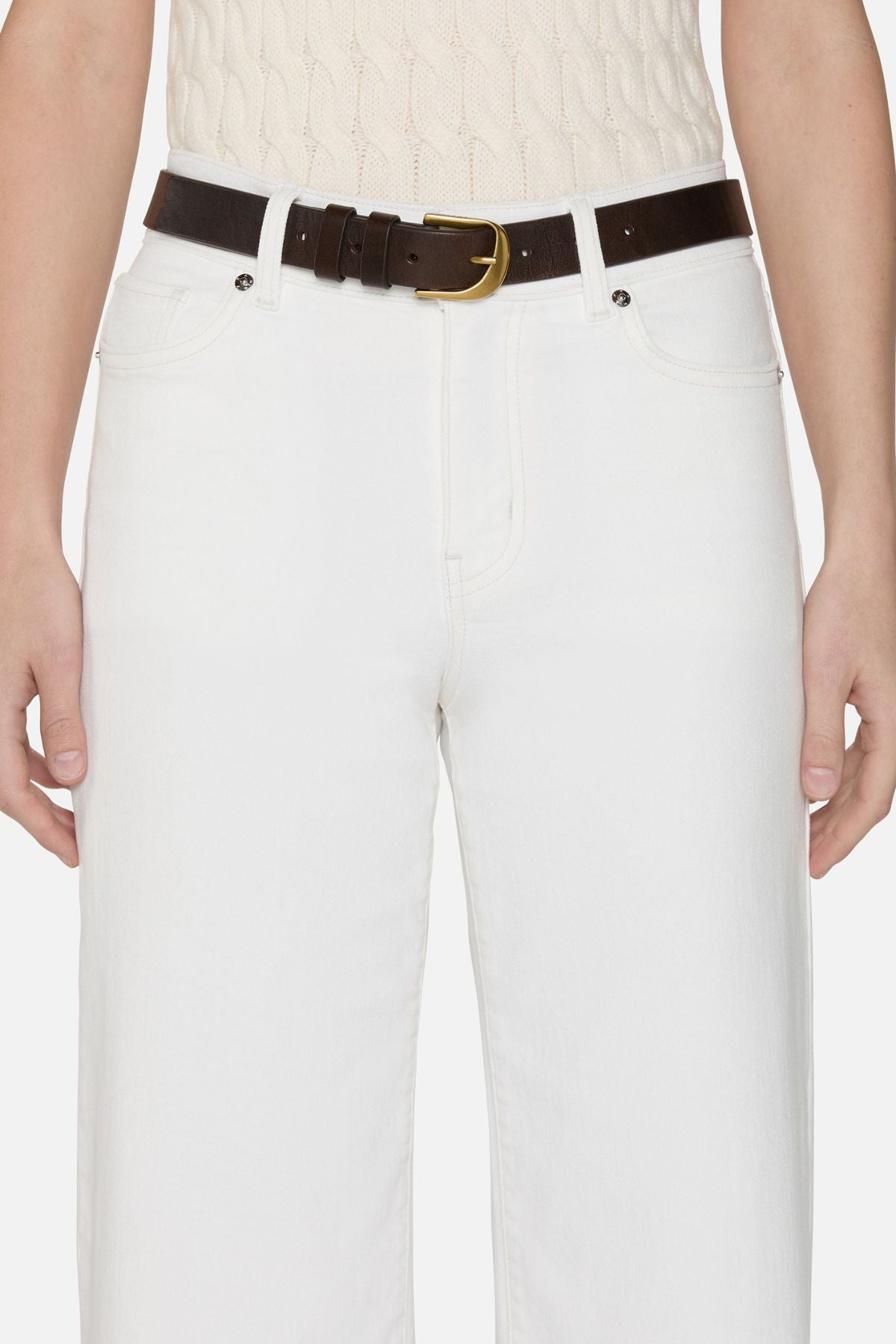 Frame Denim Le Slim Palazzo - White