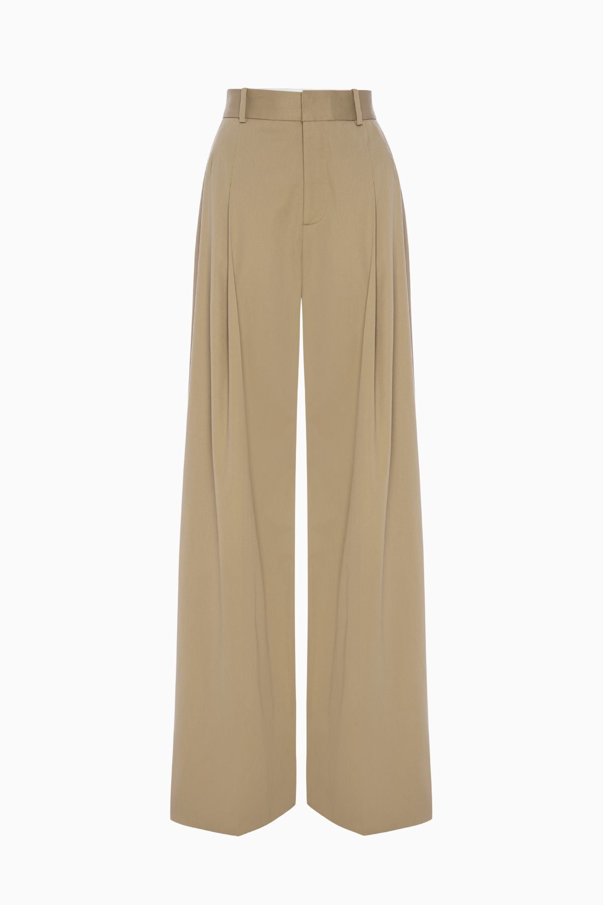 Frame Denim Pleated Wide Leg Pant - Camel