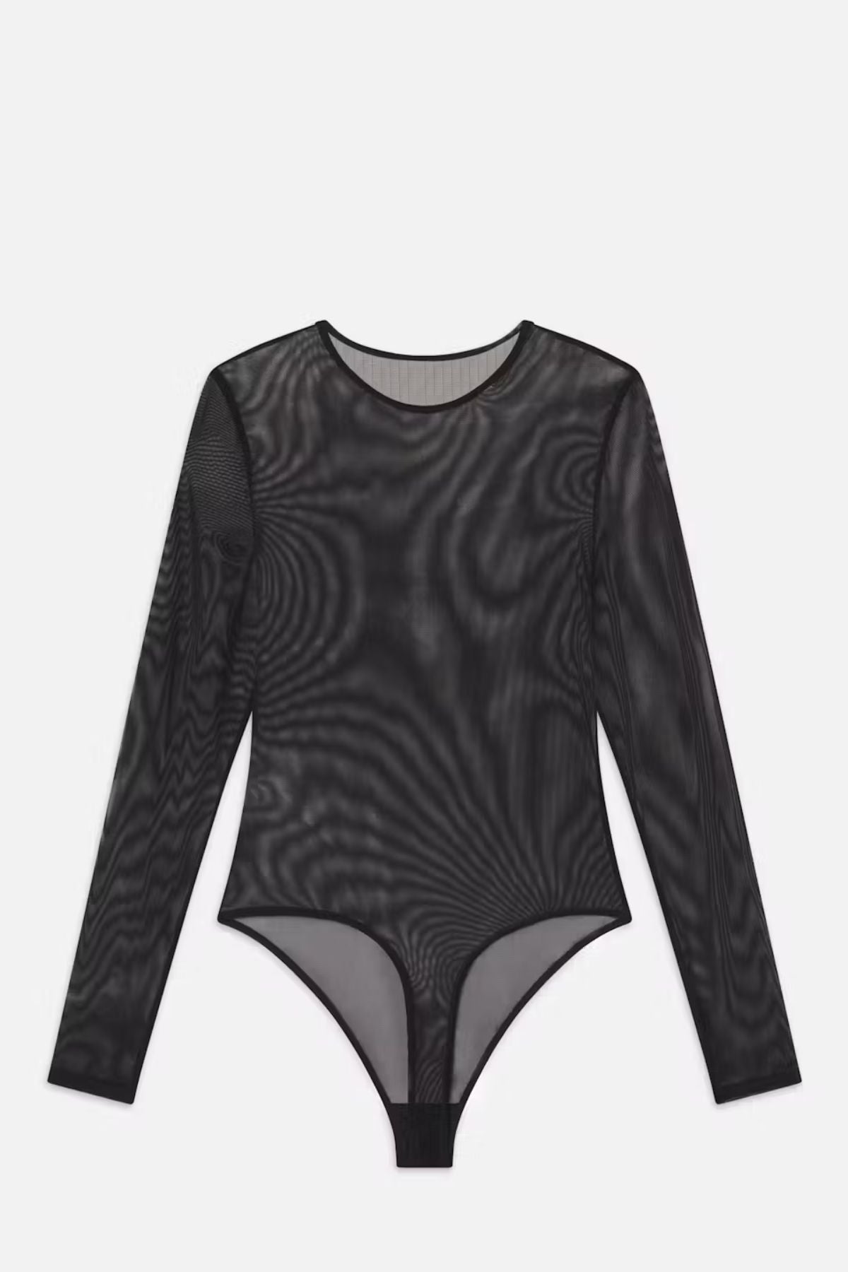 Frame Denim Stretch Mesh Bodysuit - Black