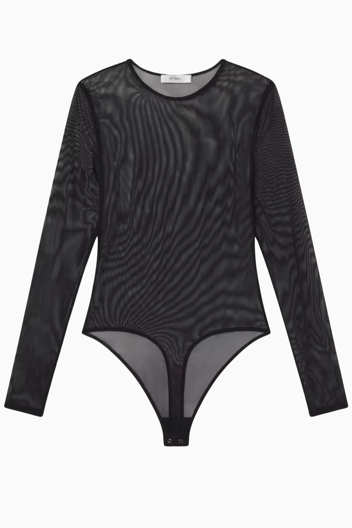 Frame Denim Stretch Mesh Bodysuit - Black