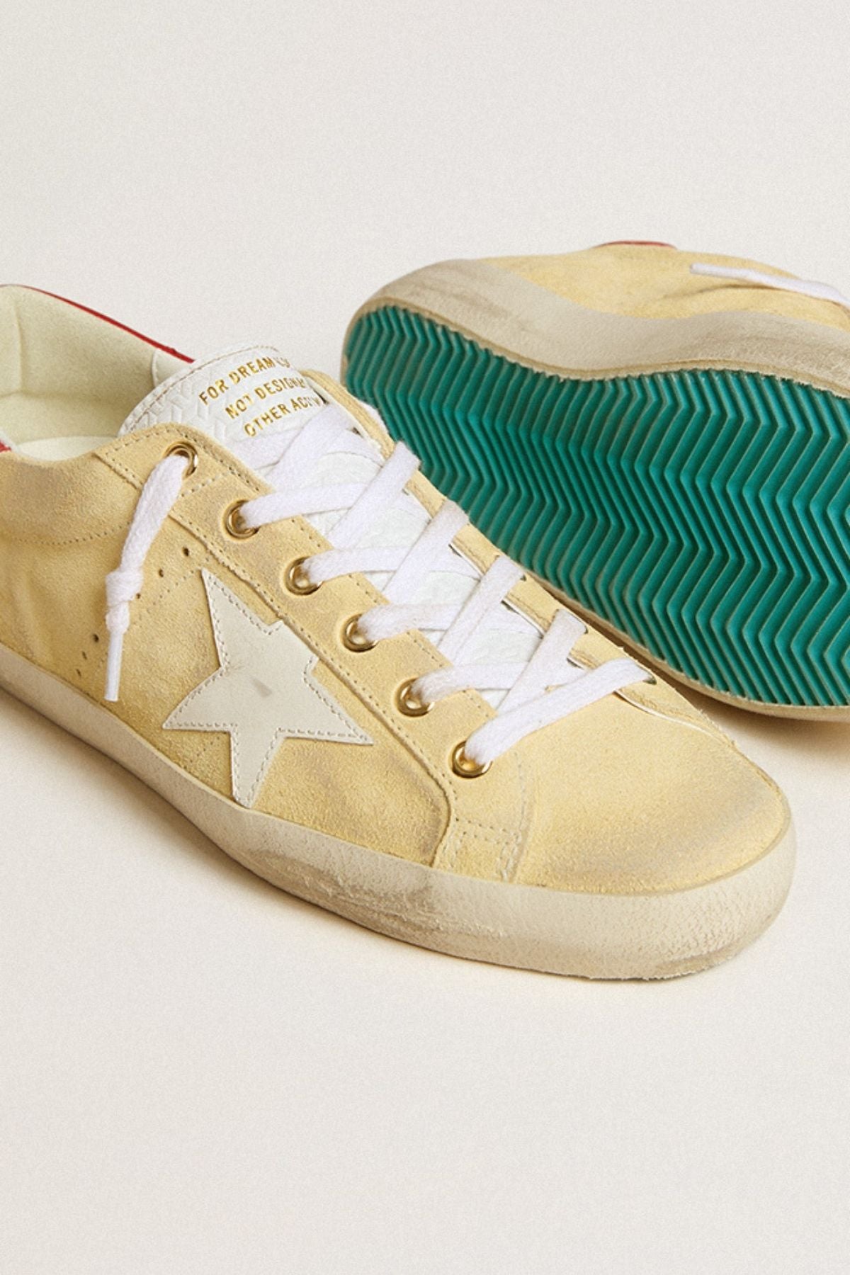 Golden Goose Super Star Sneaker - Cornhusk/ White/ Red