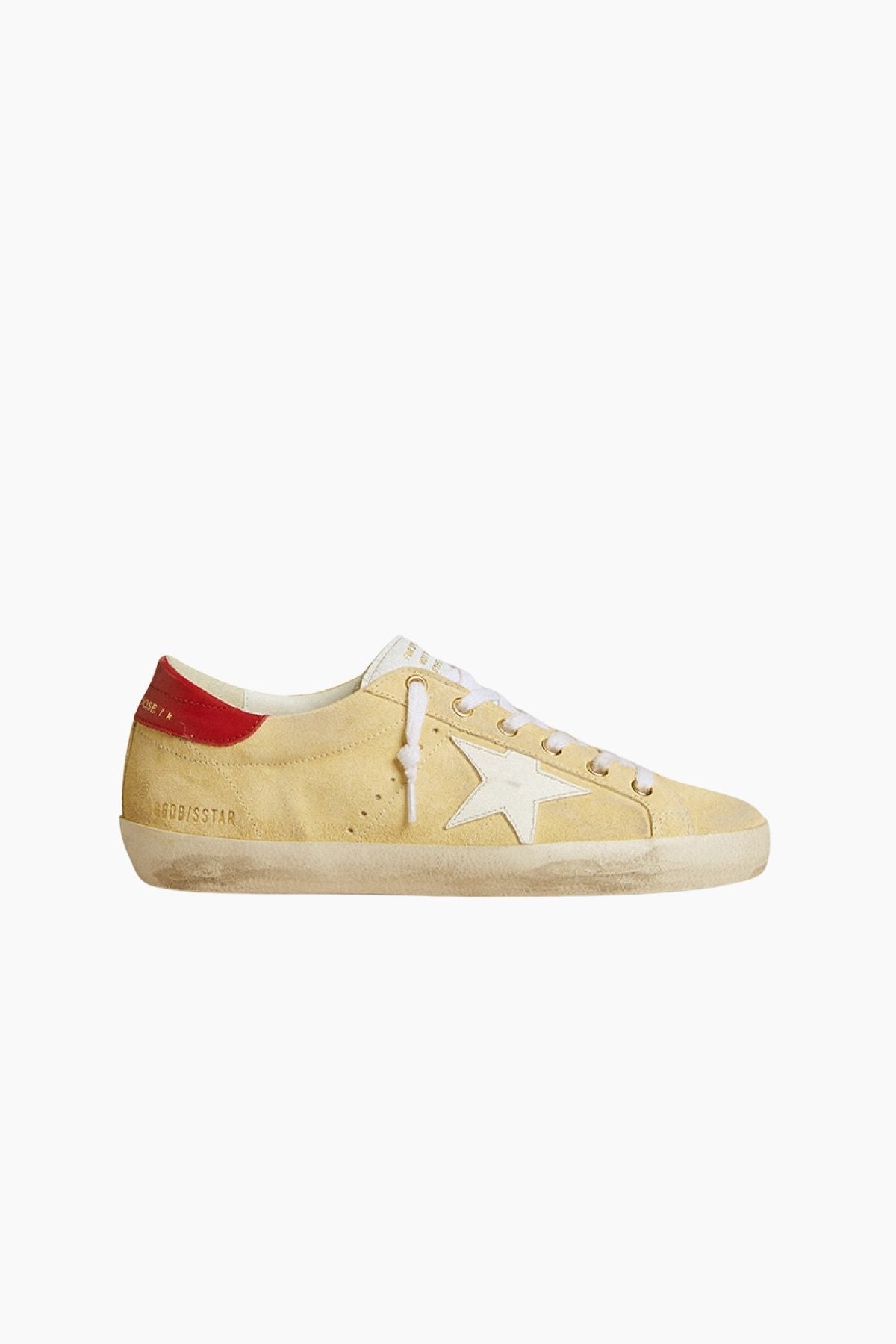 Golden Goose Super Star Sneaker - Cornhusk/ White/ Red