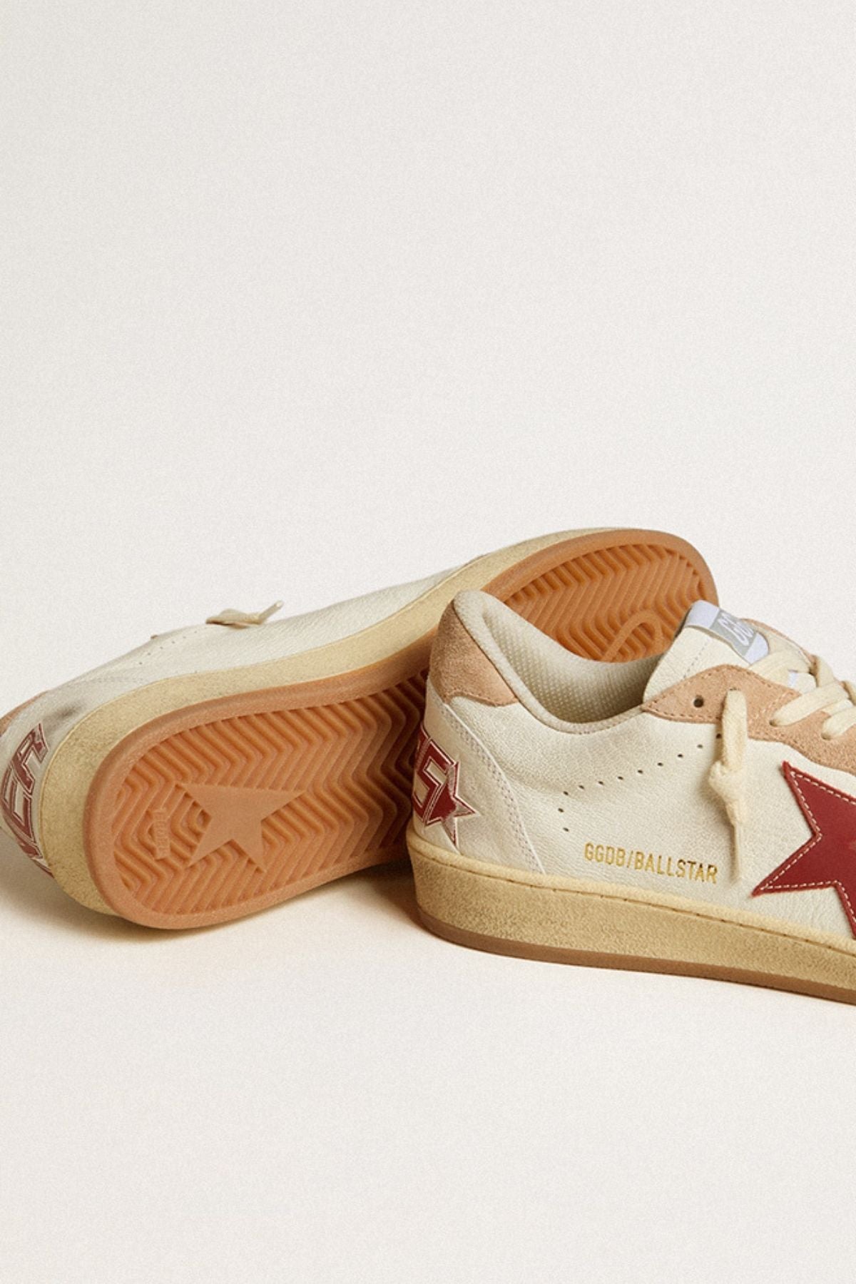 Golden Goose Ball Star Sneaker - White/ Red/ Pink