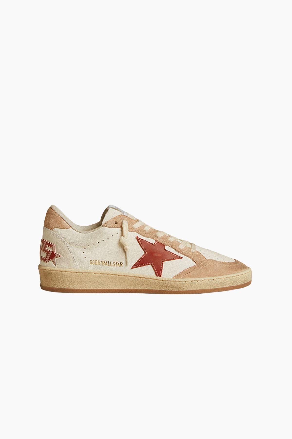 Golden Goose Ball Star Sneaker - White/ Red/ Pink