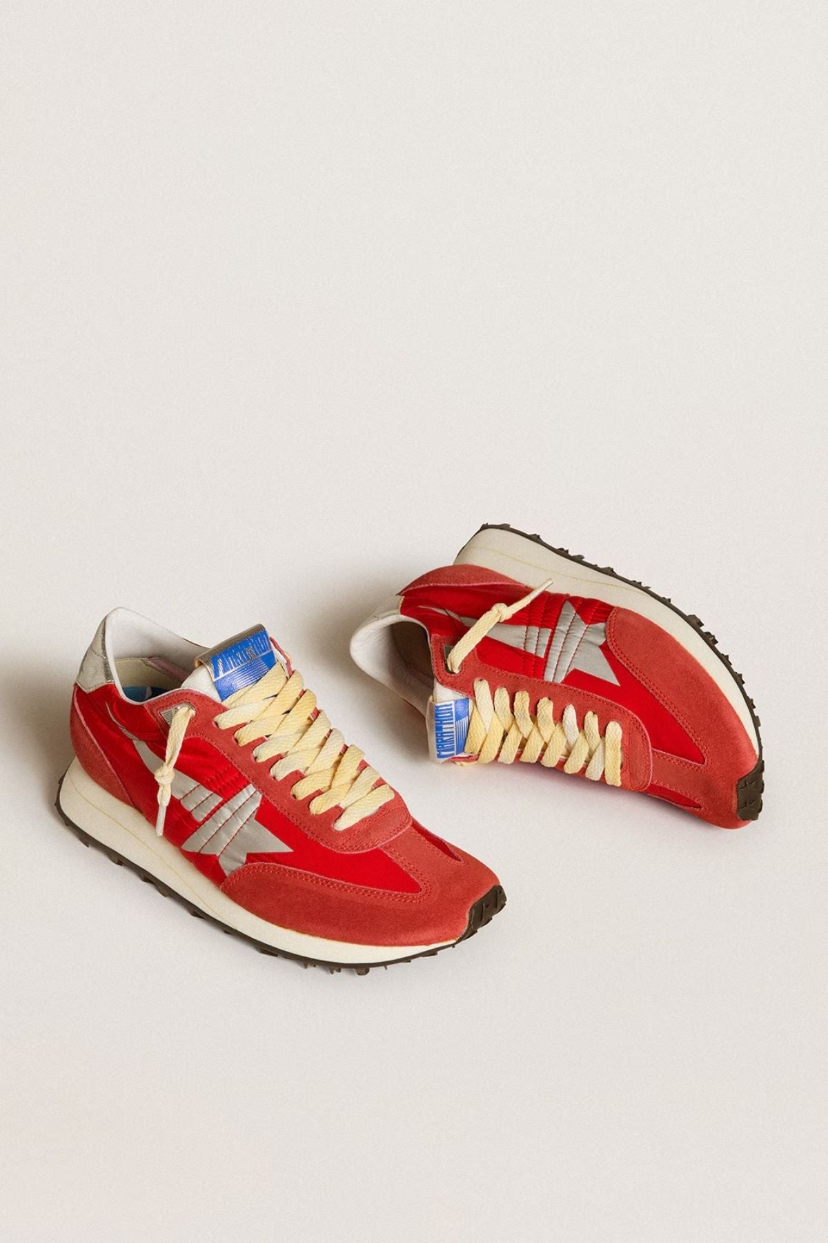 Golden Goose Running Marathon Sneaker - Red/ Silver