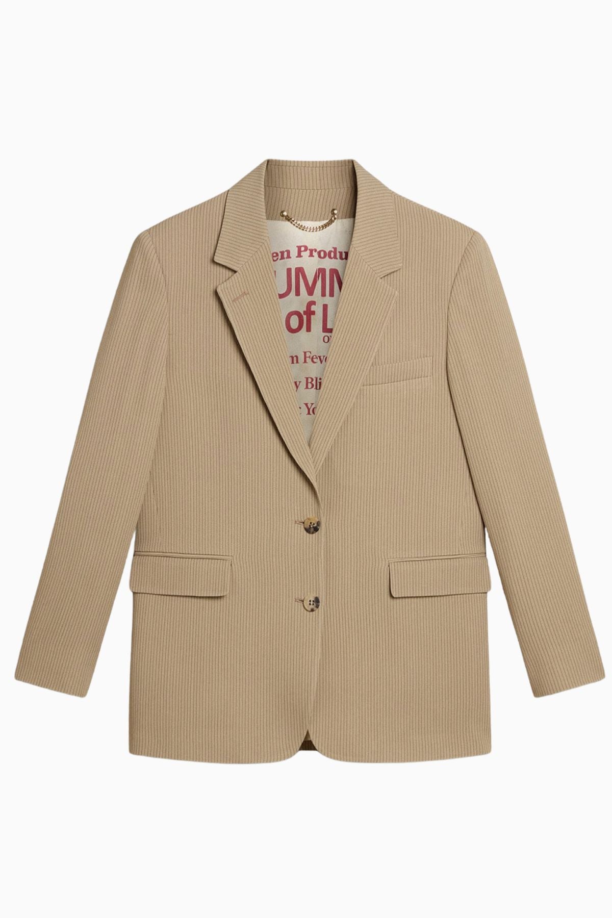 Golden Goose SB Blazer Maia Pinstripe Viscose Blend - Travertine