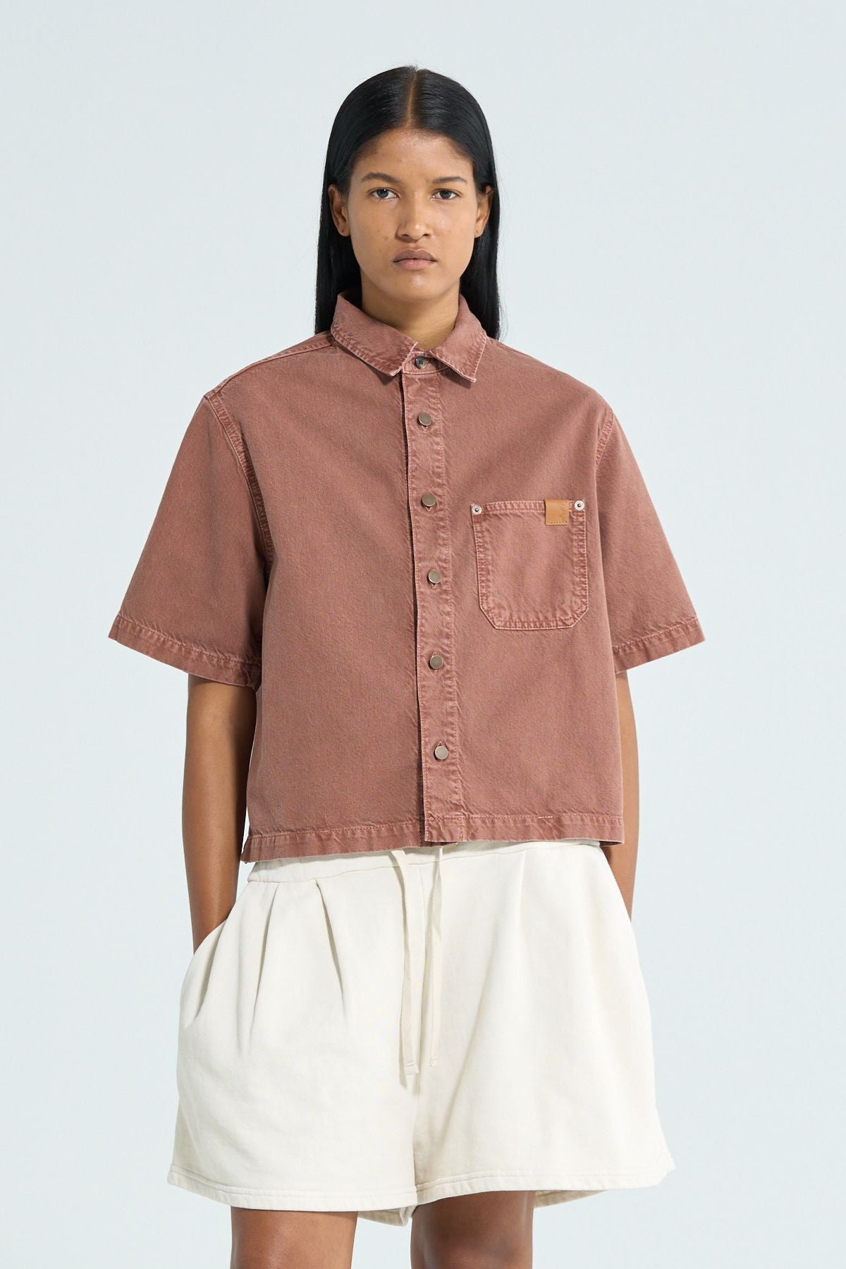 Haikure Olive Shirt - Brick