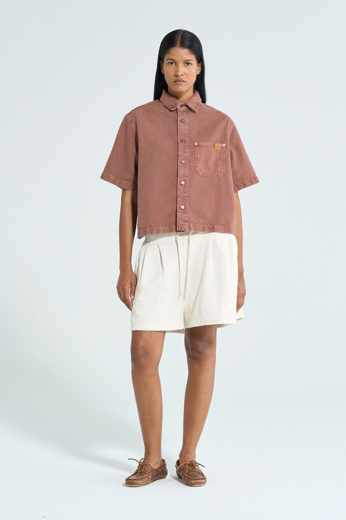 Haikure Olive Shirt - Brick