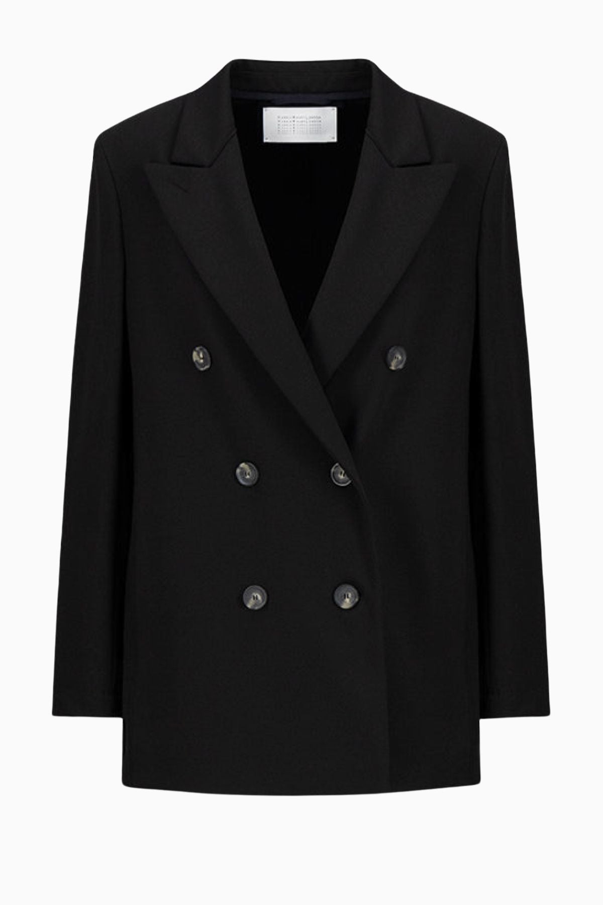 Harris Wharf Slouchy Peacoat Techno Viscose - Black