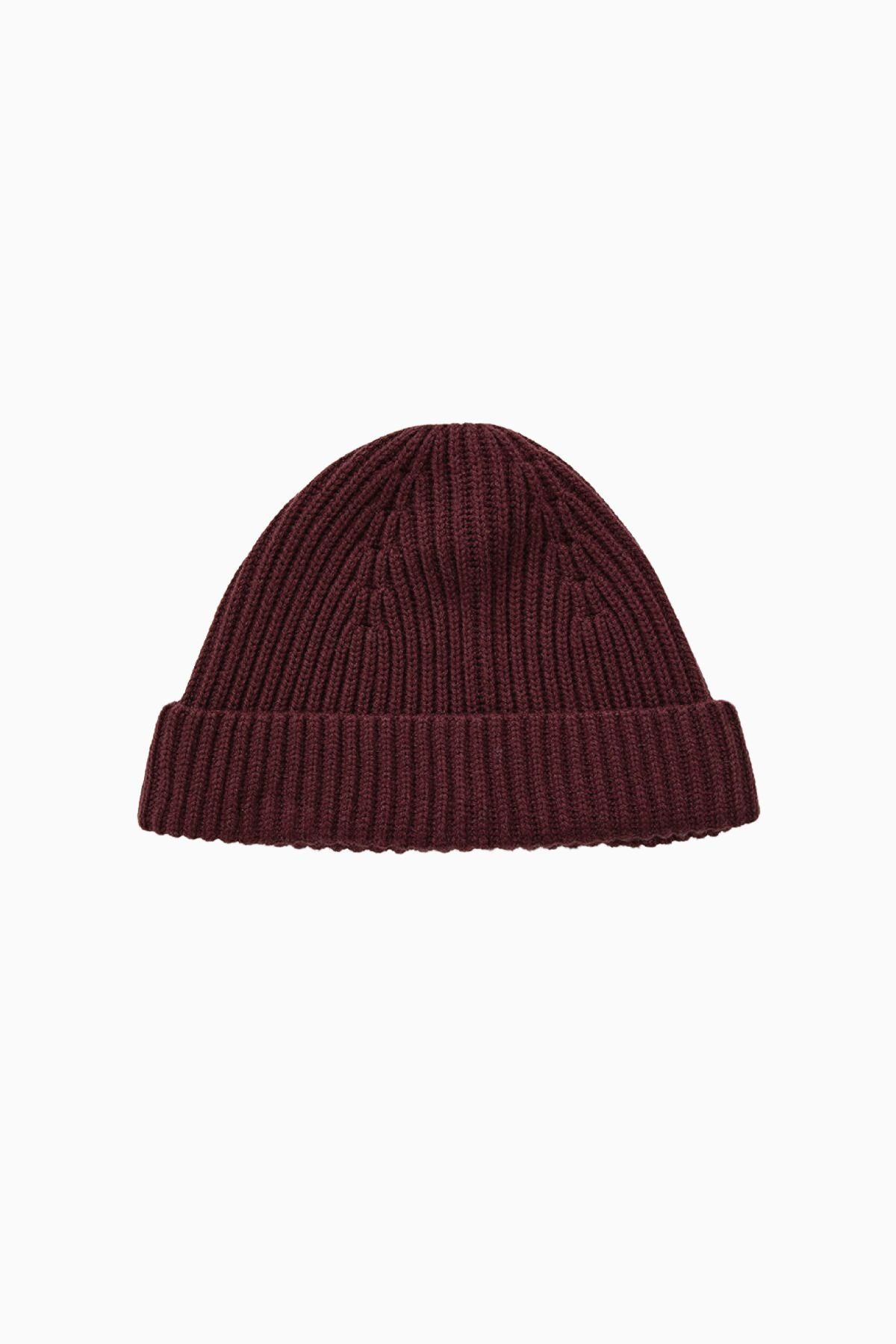 Joseph Light Cardigan Stitch Hat - Merlot