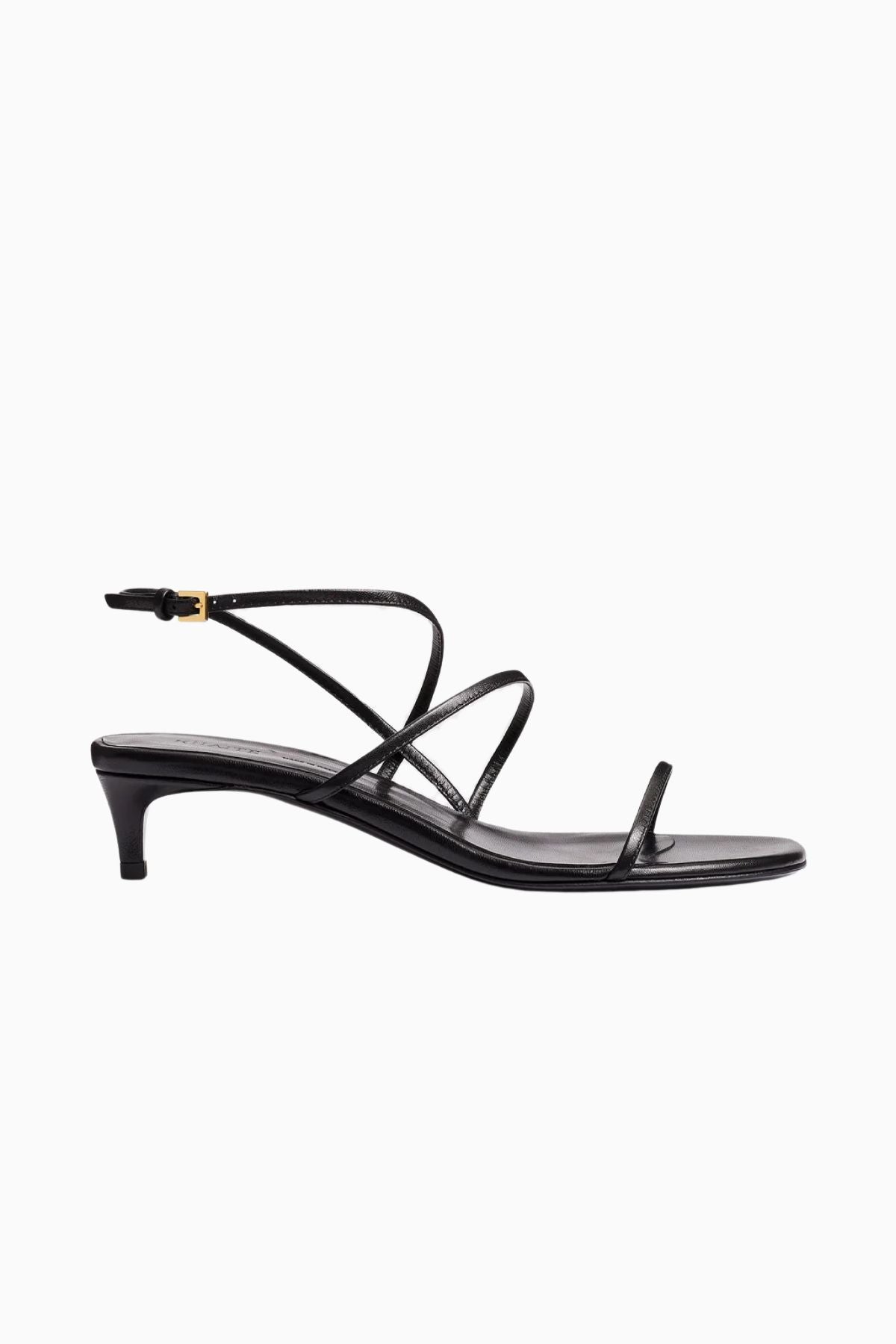 KHAITE Loop Kitten Heel Sandal - Black