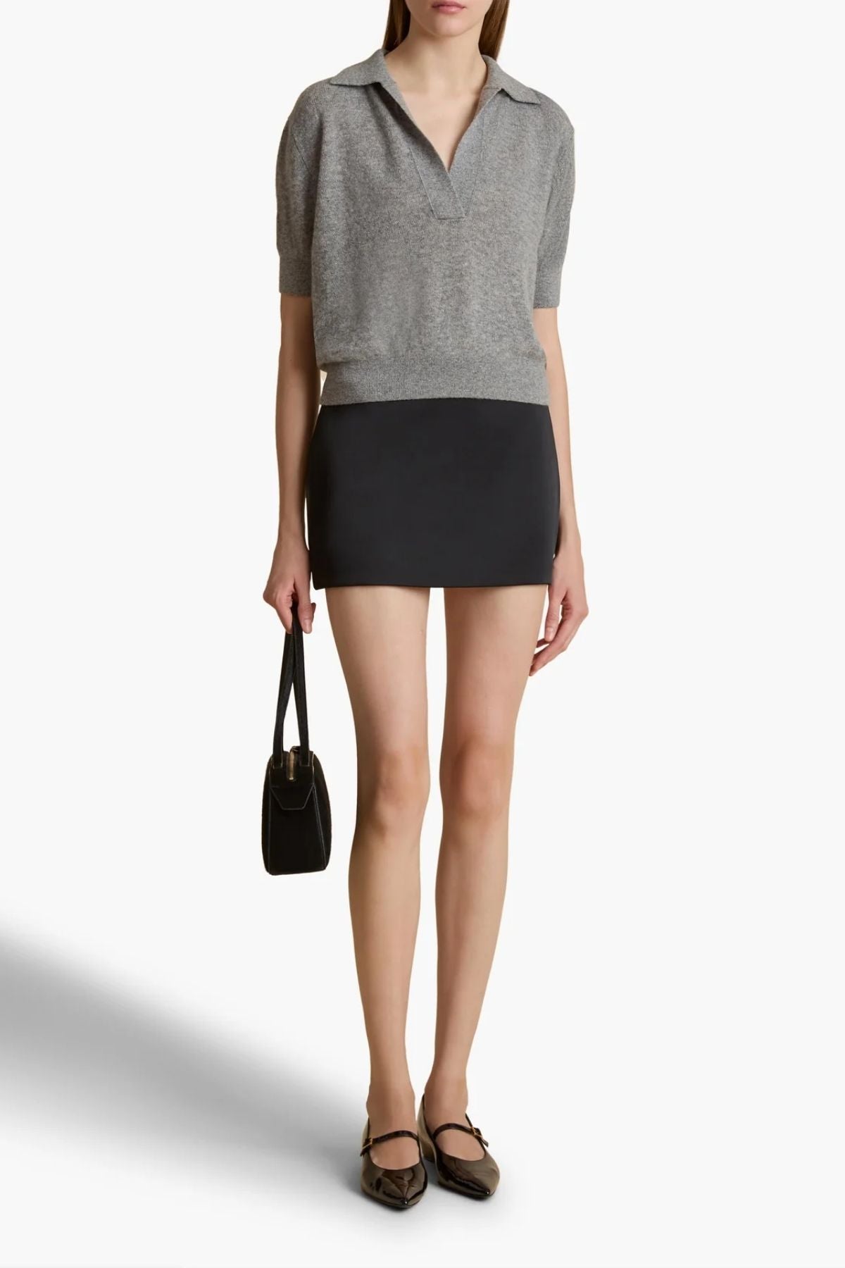 KHAITE Shrunken Jo Sweater - Warm Grey